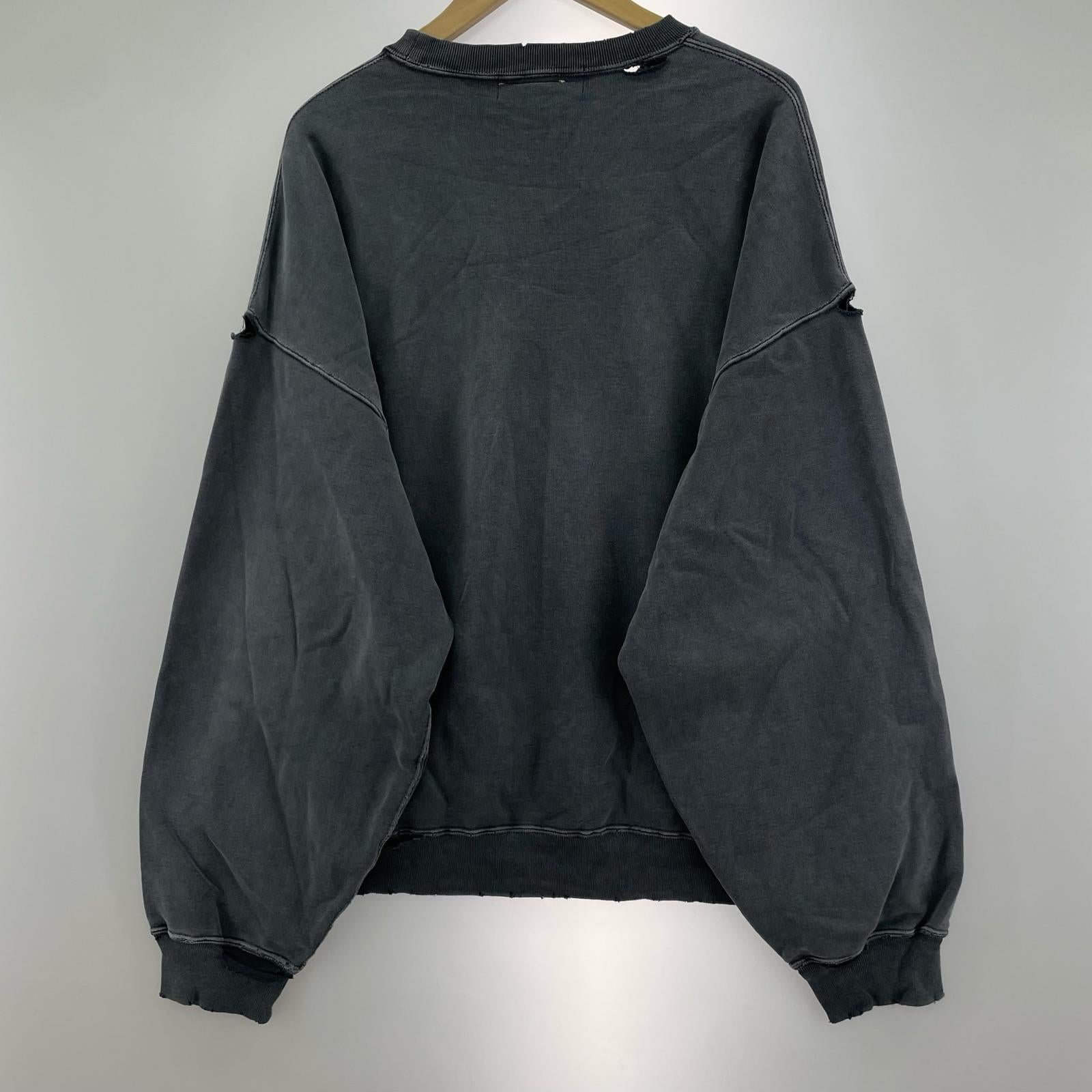 その他トップス REMI RELIEF ダメージ加工スウェット L L グレー