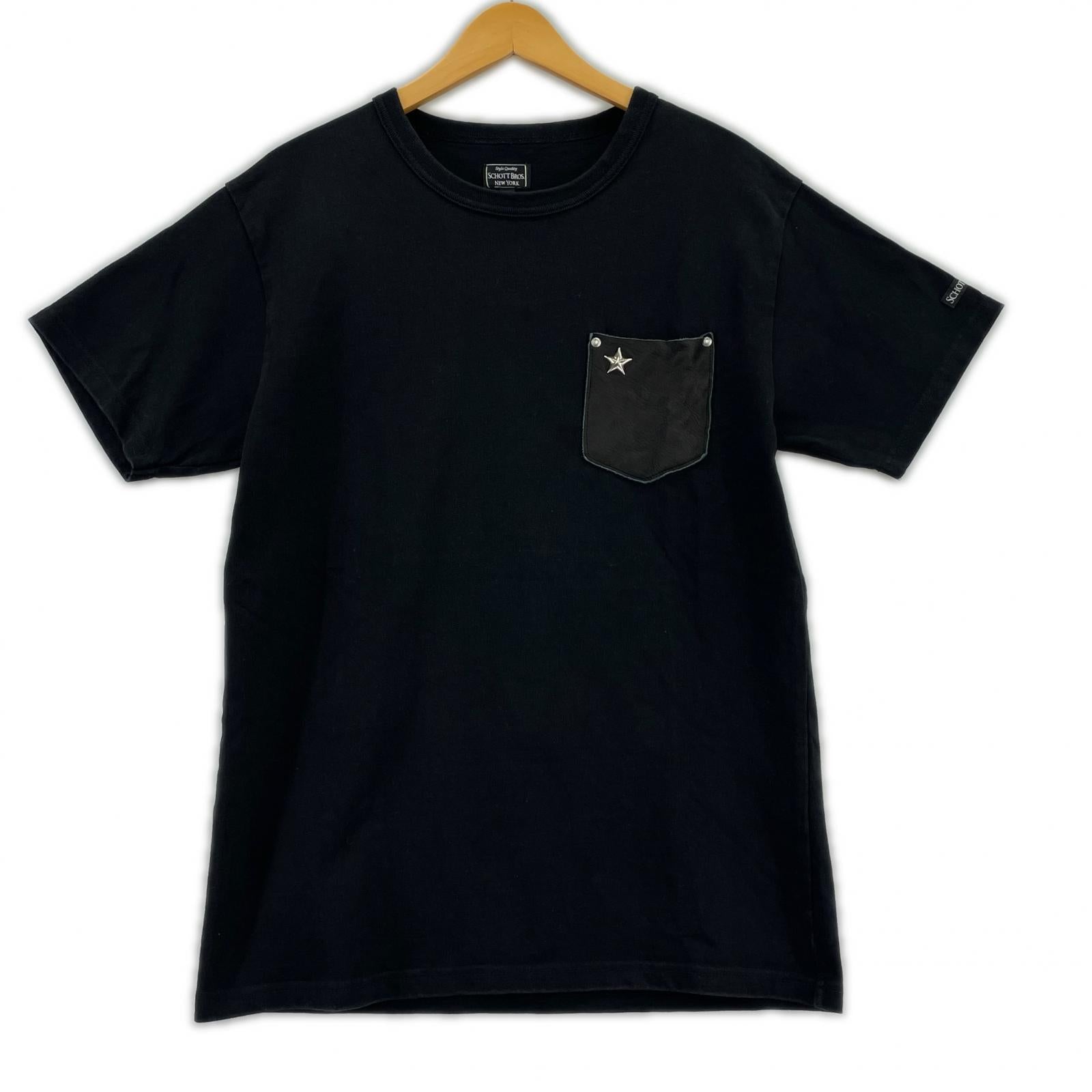 半袖Ｔシャツ ONE STAR LEATHER POCKET TEE 黒 (L) L ブラック