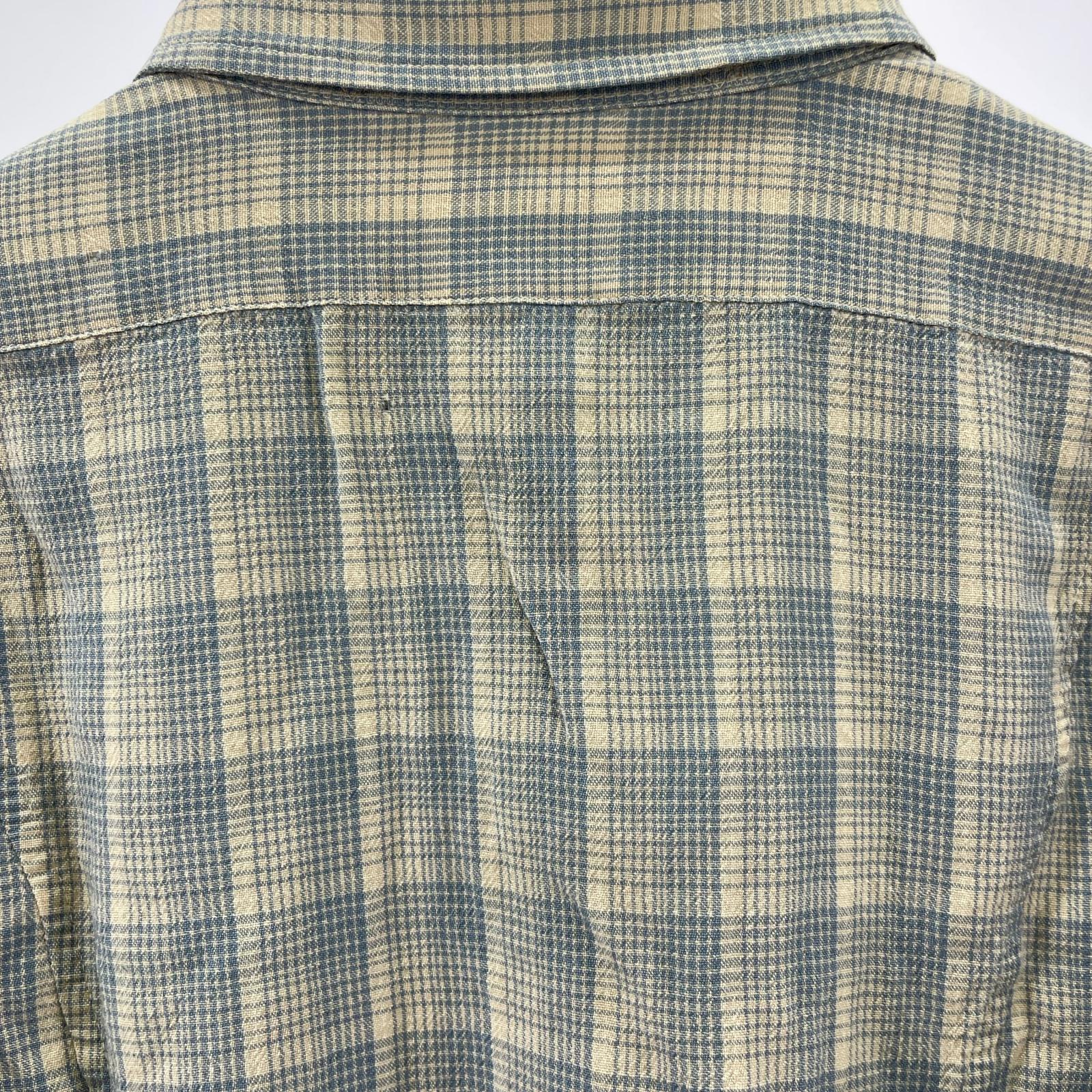 長袖シャツ 70s 白タグ ウエスタンシャツ (L) L ブルー