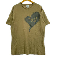 半袖Ｔシャツ MAN IOUプリント カーキ (XL) カーキ