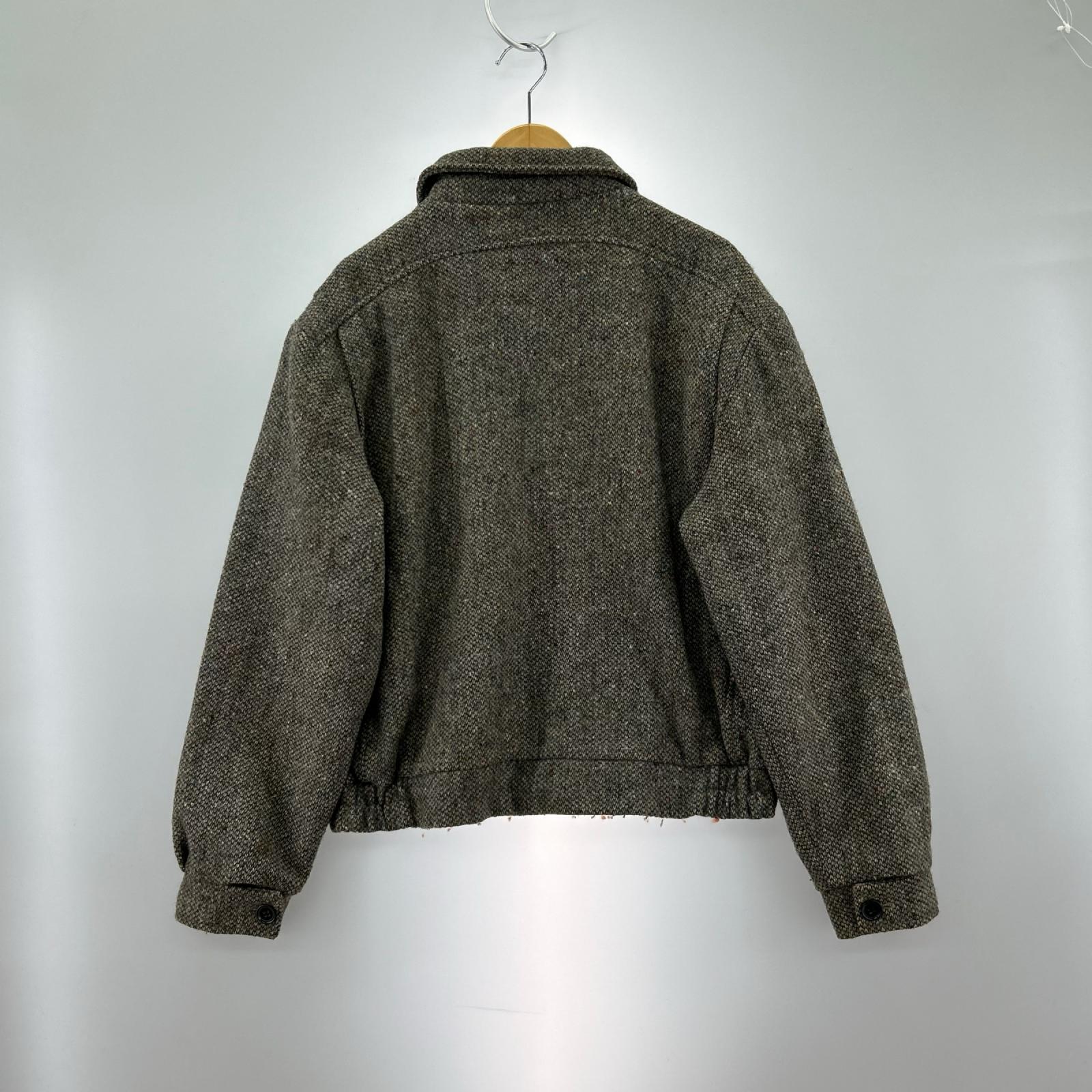 ブルゾン 80s USA製 ｳｰﾙﾂｲｰﾄﾞｼﾞｬｹｯﾄ ｸﾞﾚｰ (L) L グレー