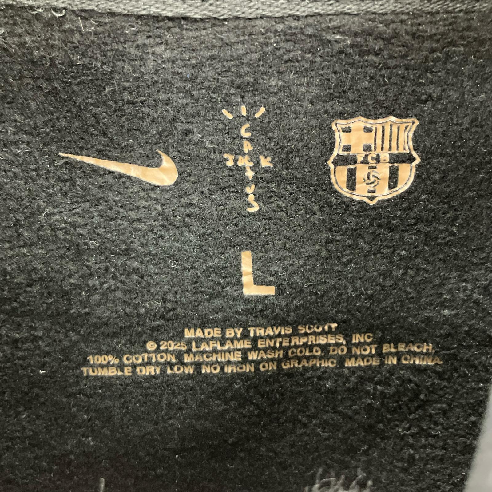 パーカー Travis Scott x NIKE x FC Barcelona blk L ブラック