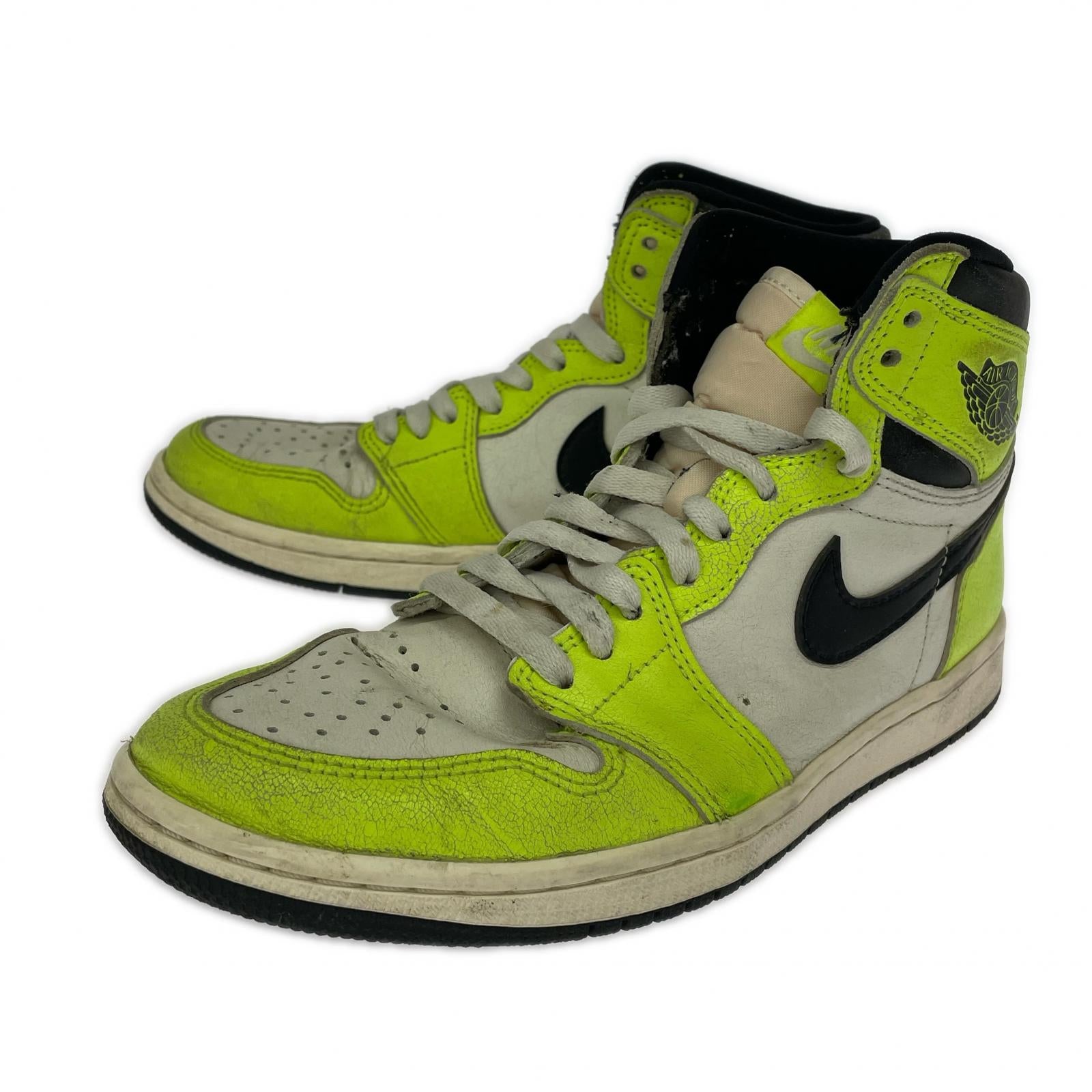 スニーカー AIR JORDAN 1 RETRO HIGH OG volt/black 25.5cm (US7 1/2 UK7 EU41) グリーン