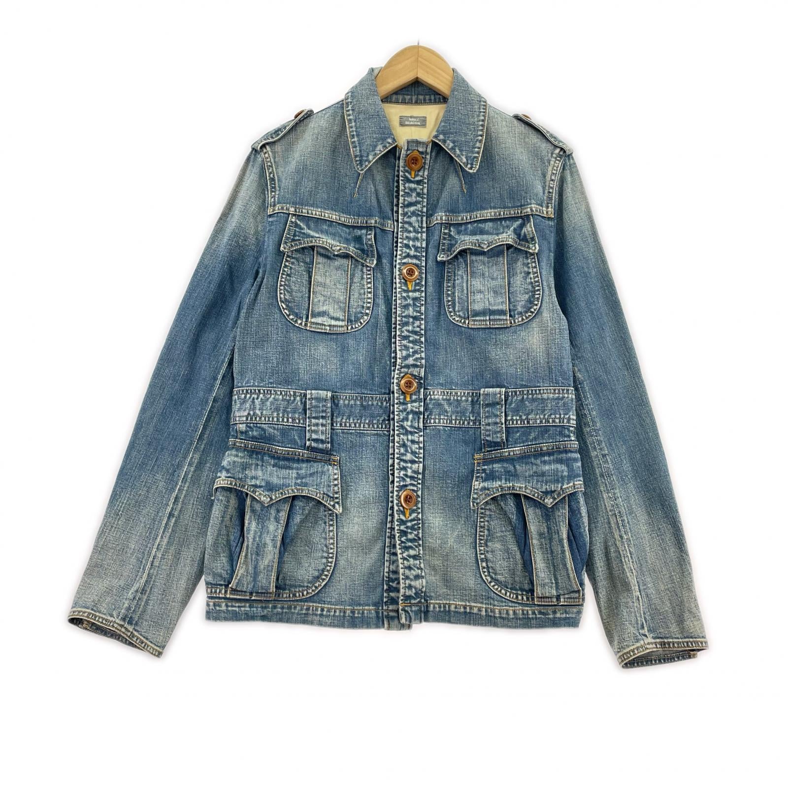 デニムジャケット kolor BEACON 17SS デニムサファリジャケット 17SBM-J01131 （1） 1 ブルー