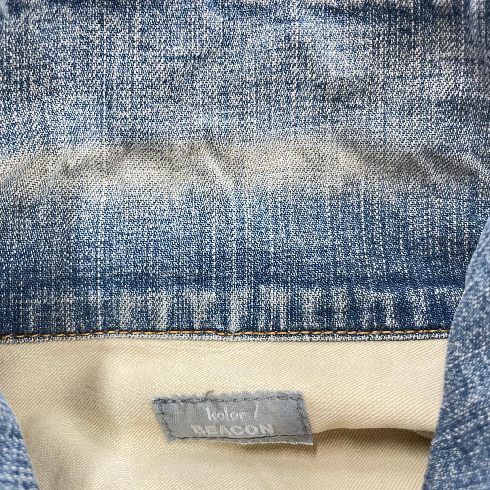 デニムジャケット kolor BEACON 17SS デニムサファリジャケット 17SBM-J01131 （1） 1 ブルー