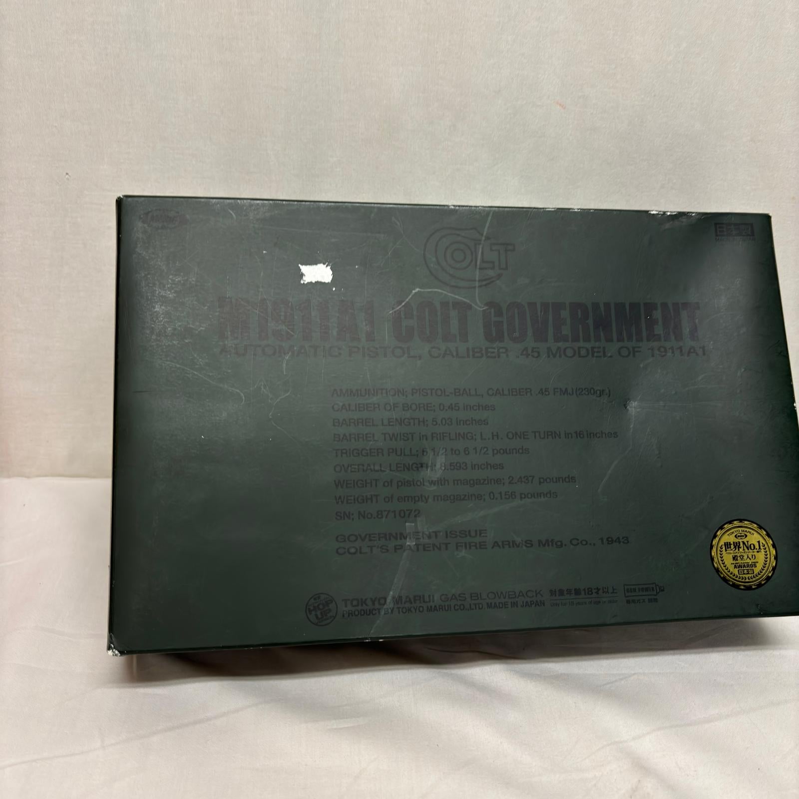 東京マルイ　M1911A　COLT　 M1911A1 COLT GOVERNMENT 東京マルイ ガン
