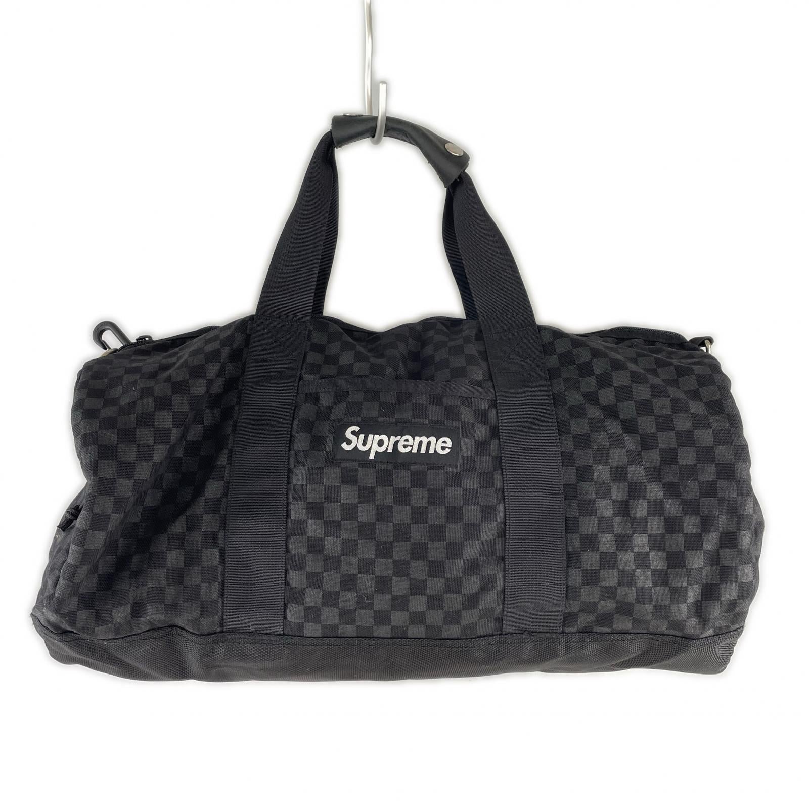 ショルダーバッグ Duffle Bag CORDURA チェック柄 黒 ブラック