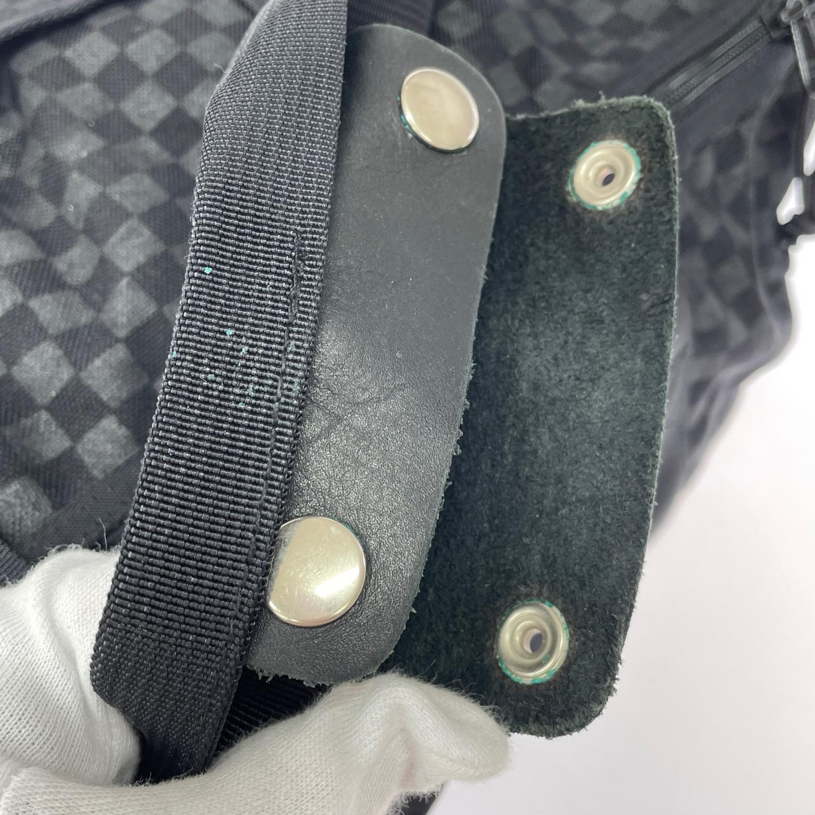 ショルダーバッグ Duffle Bag CORDURA チェック柄 黒 ブラック