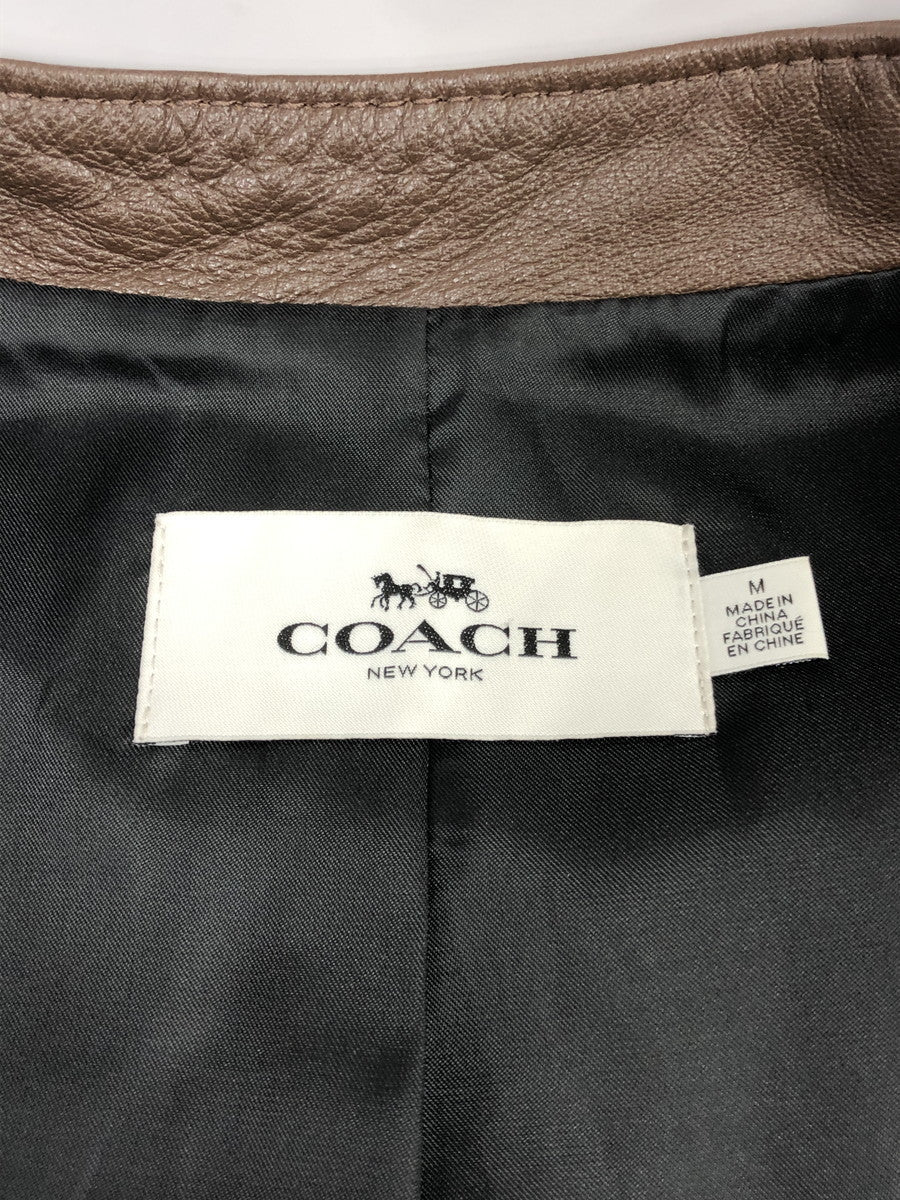 COACH ﾚｻﾞｰｼﾞｬｹｯﾄ ﾌﾞﾗｳﾝ