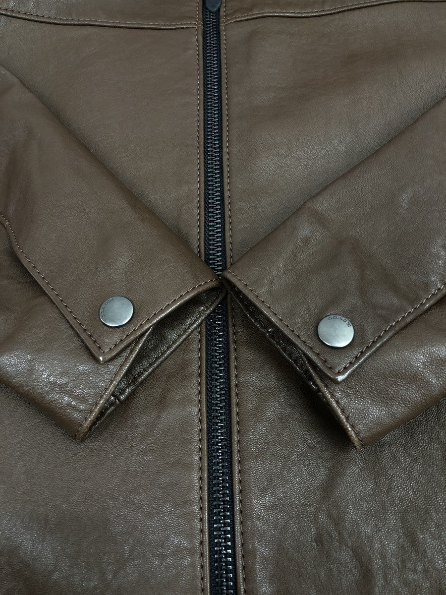 COACH ﾚｻﾞｰｼﾞｬｹｯﾄ ﾌﾞﾗｳﾝ