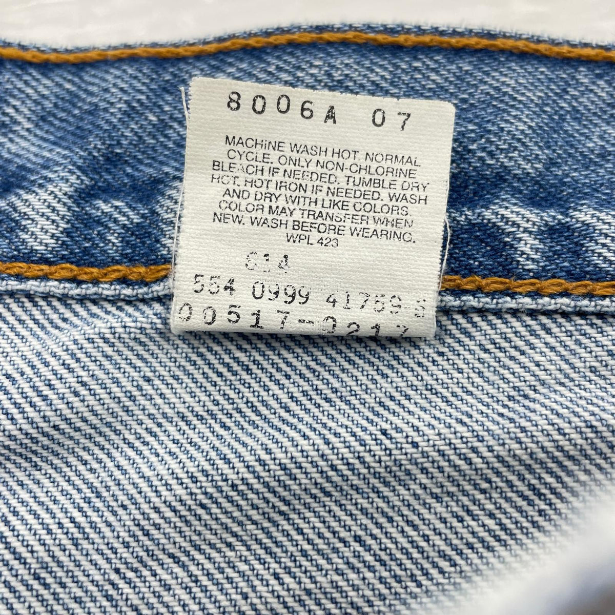 デニムパンツ 90s USA製 00517-0217 ボタン裏554