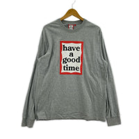 長袖Ｔシャツ フロントプリントTEE グレー L グレー