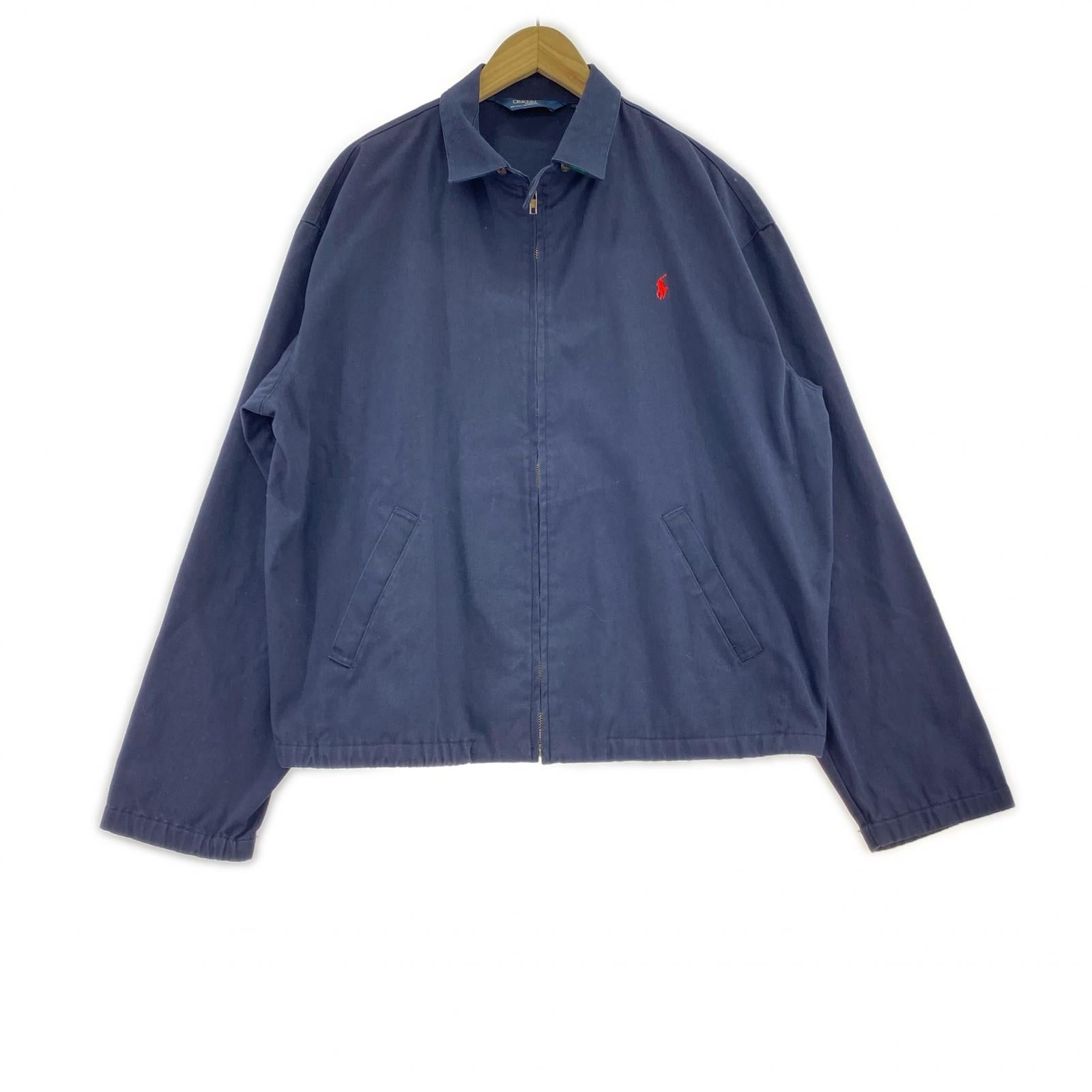ブルゾン 80s 三角タグ スイングトップ 紺 (L) L ネイビー