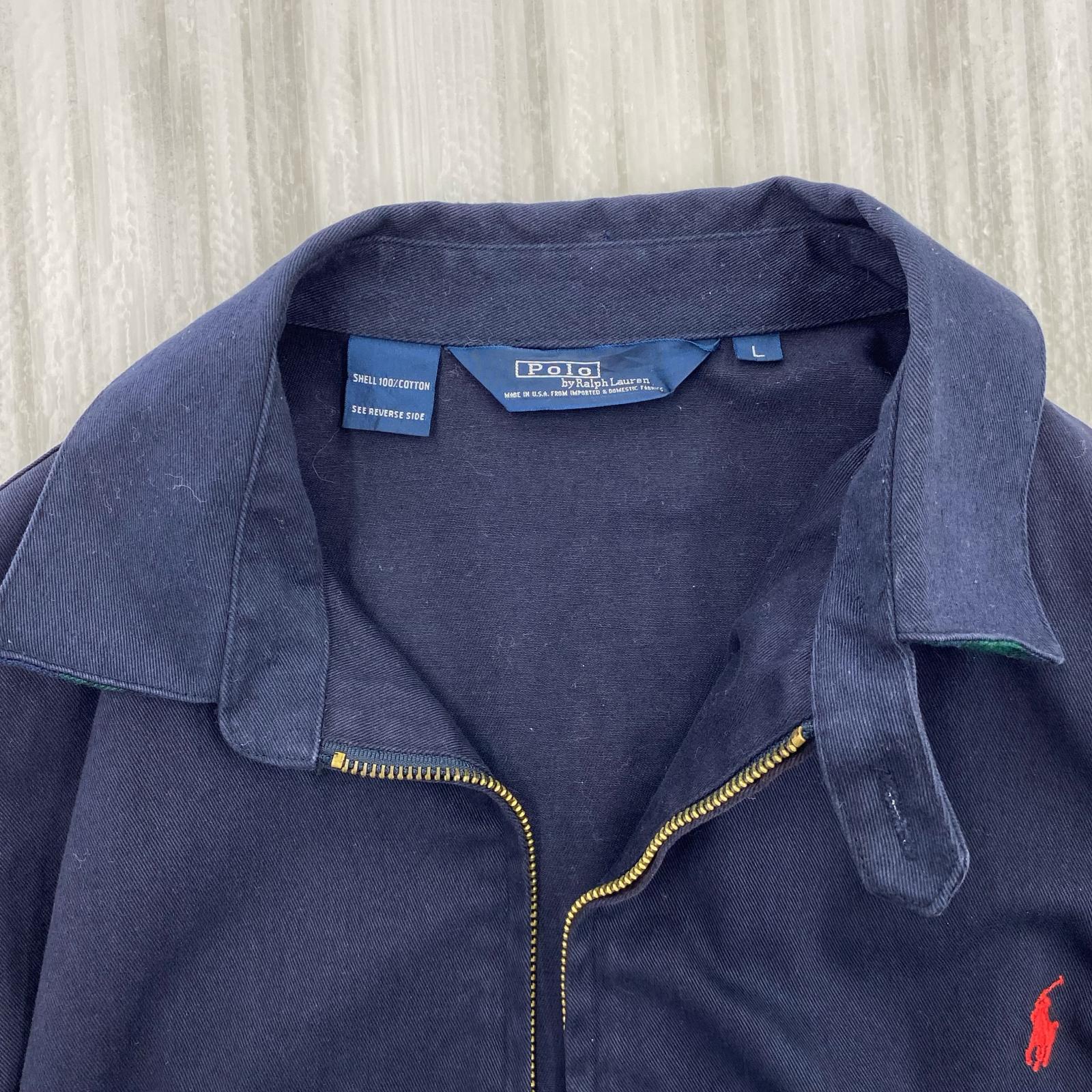 ブルゾン 80s 三角タグ スイングトップ 紺 (L) L ネイビー