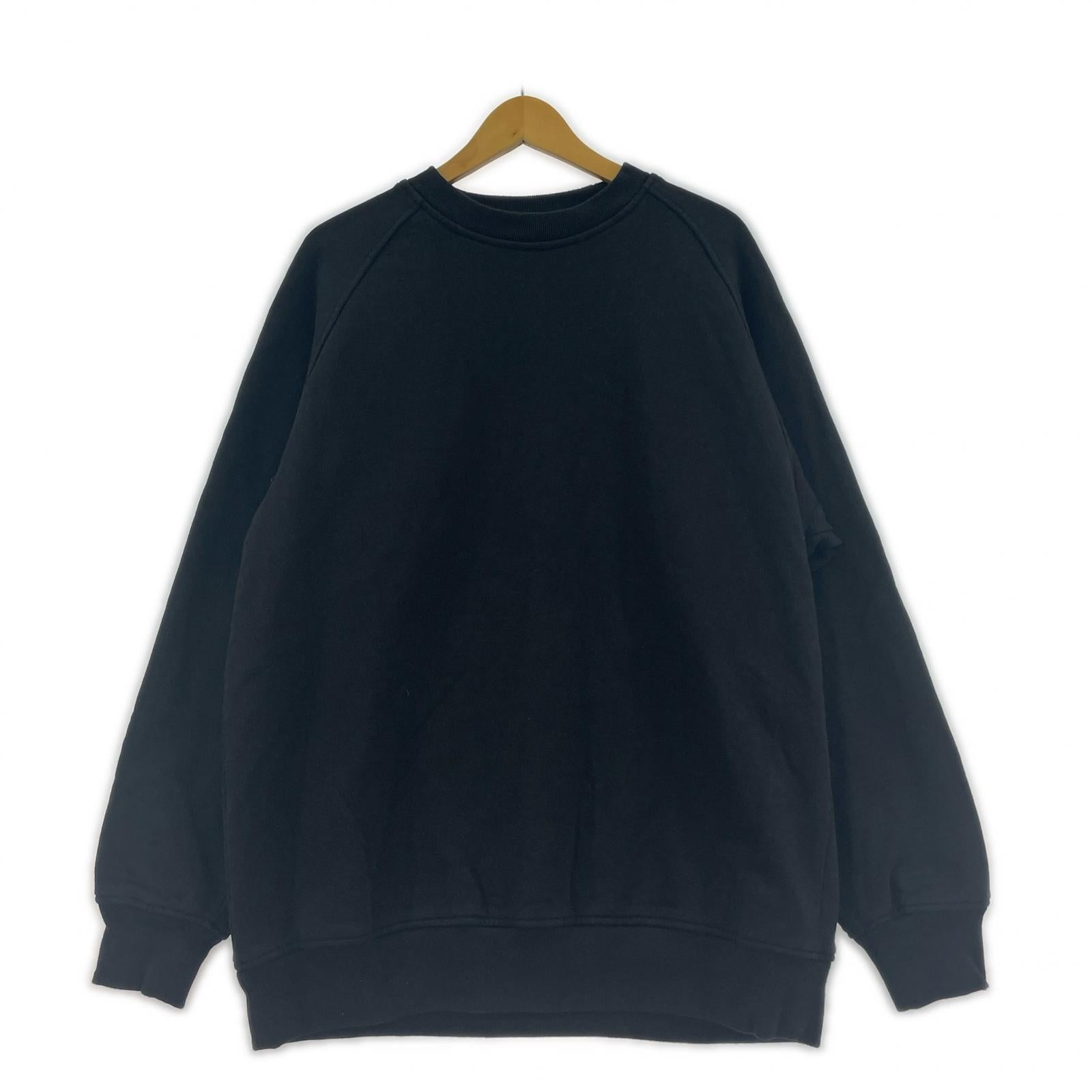 スウェット 24SS コットン裏毛 クルーネック 黒 (3) 3 ブラック