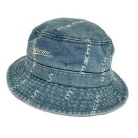 ハット Supreme 20AW LOGO STRIPEE JACQUARD DENIM CRUSHER デニムバケットハット サックス