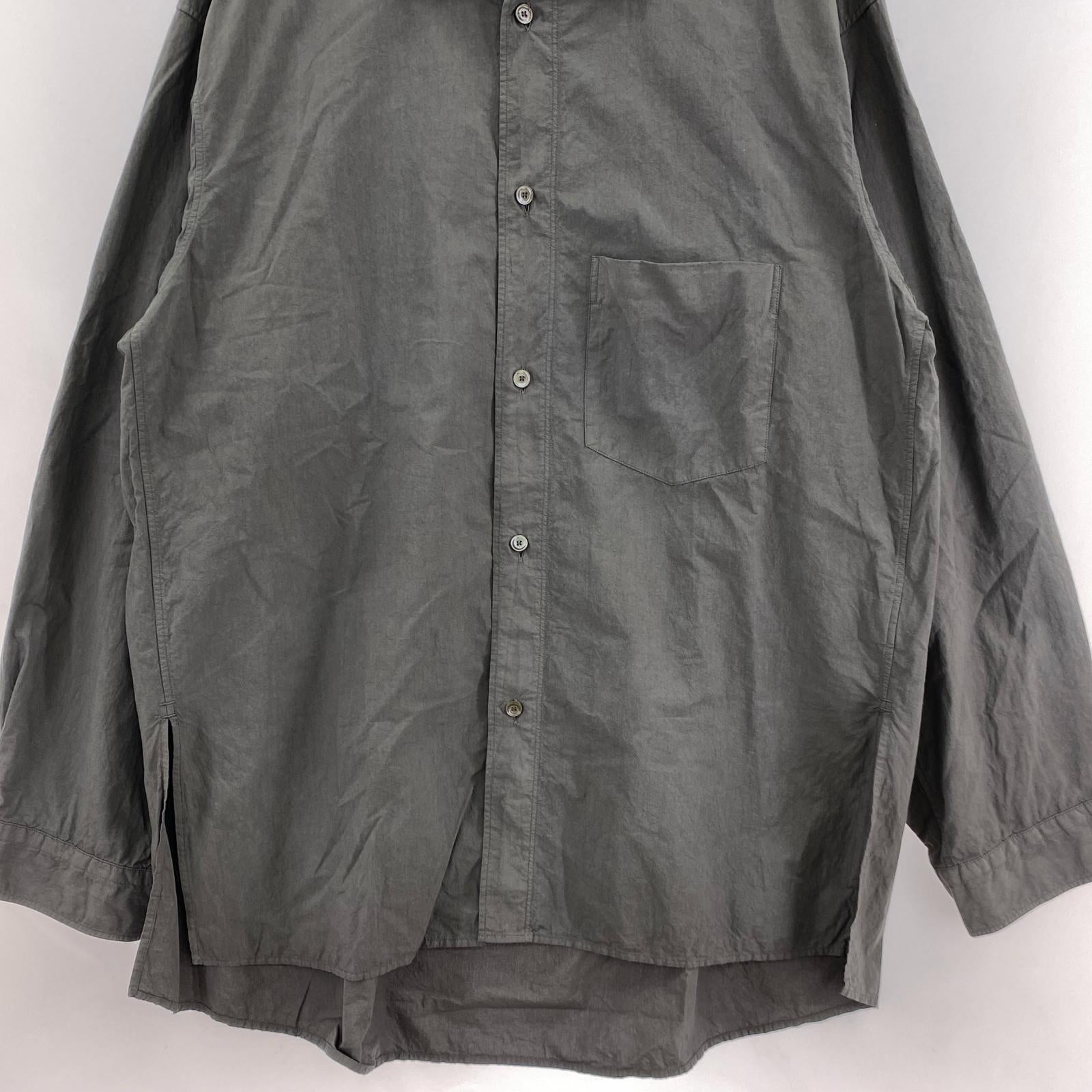 長袖シャツ 25SS DYED SHRINK OVER SHIRT 2 グレー
