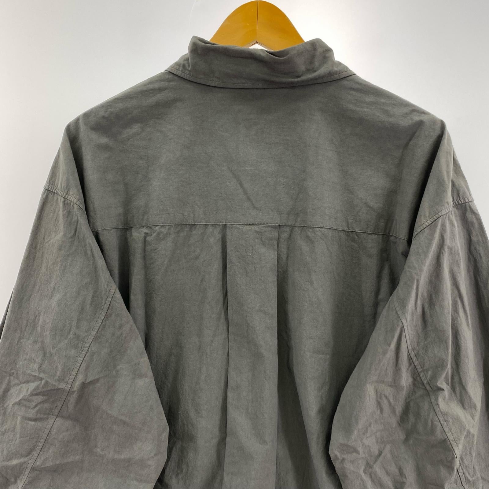 長袖シャツ 25SS DYED SHRINK OVER SHIRT 2 グレー