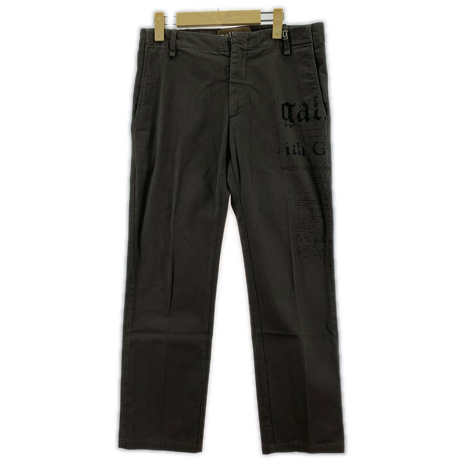 パンツ GALLIANO ニュースペーパーパンツ 30/44 グレー系 30