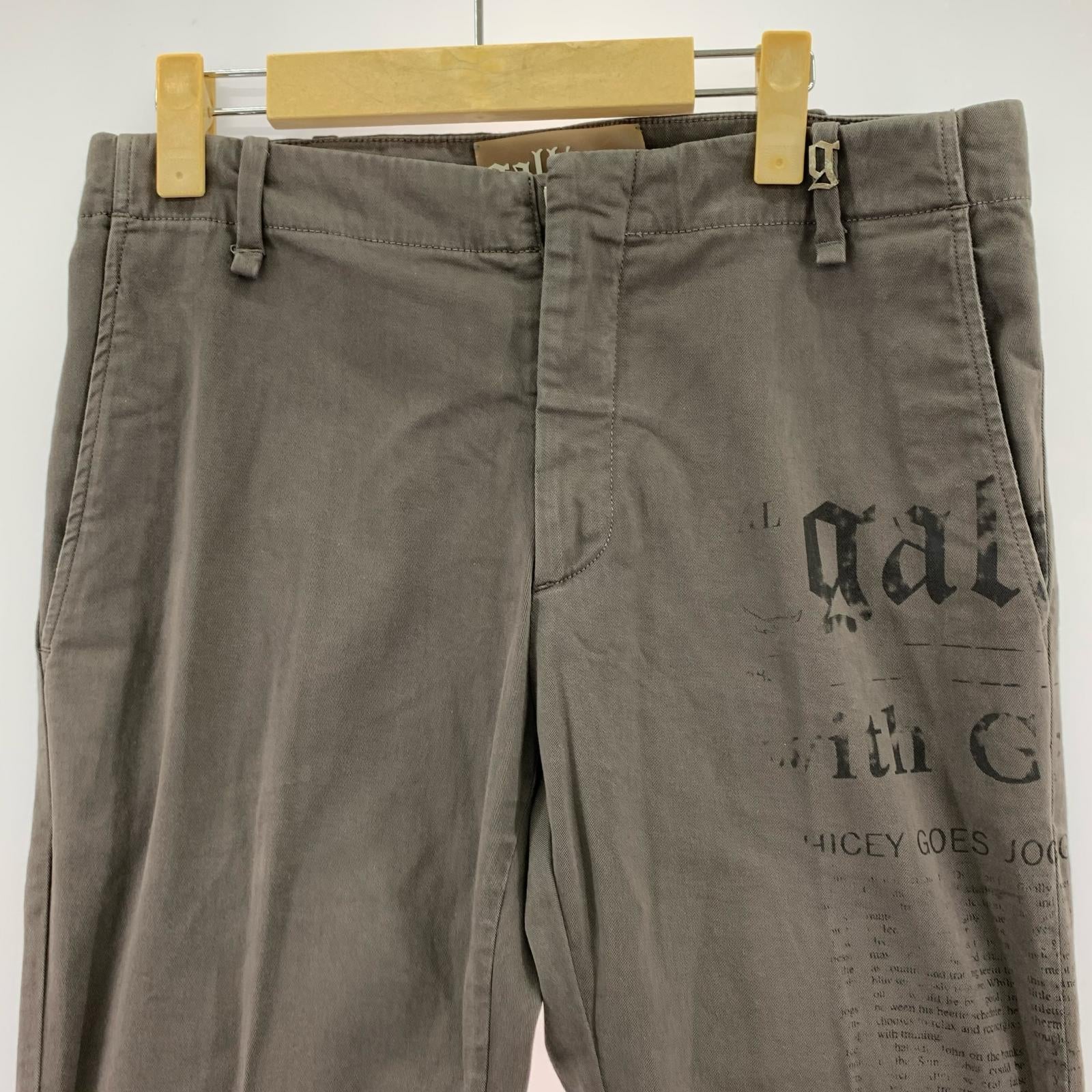 パンツ GALLIANO ニュースペーパーパンツ 30/44 グレー系 30