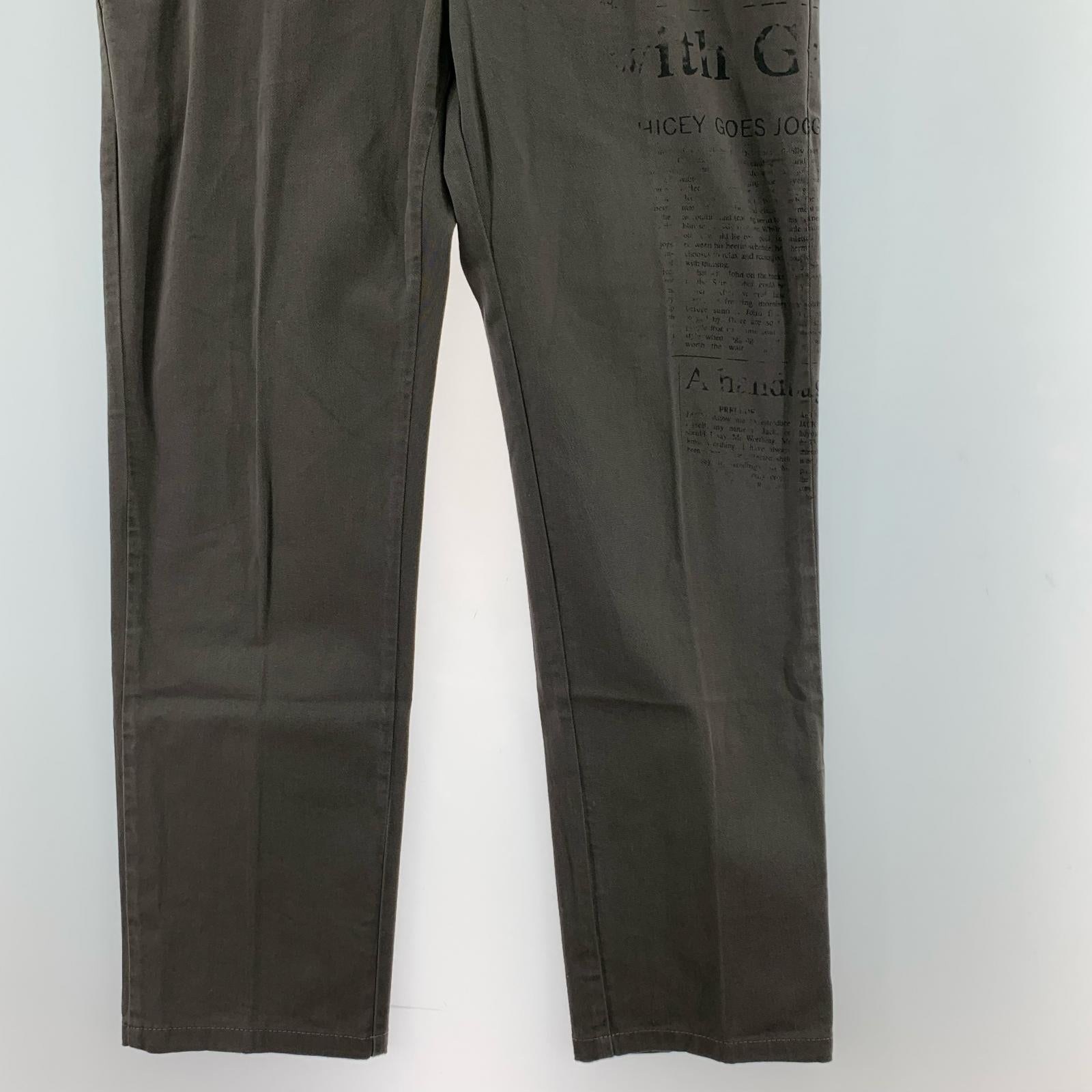 パンツ GALLIANO ニュースペーパーパンツ 30/44 グレー系 30
