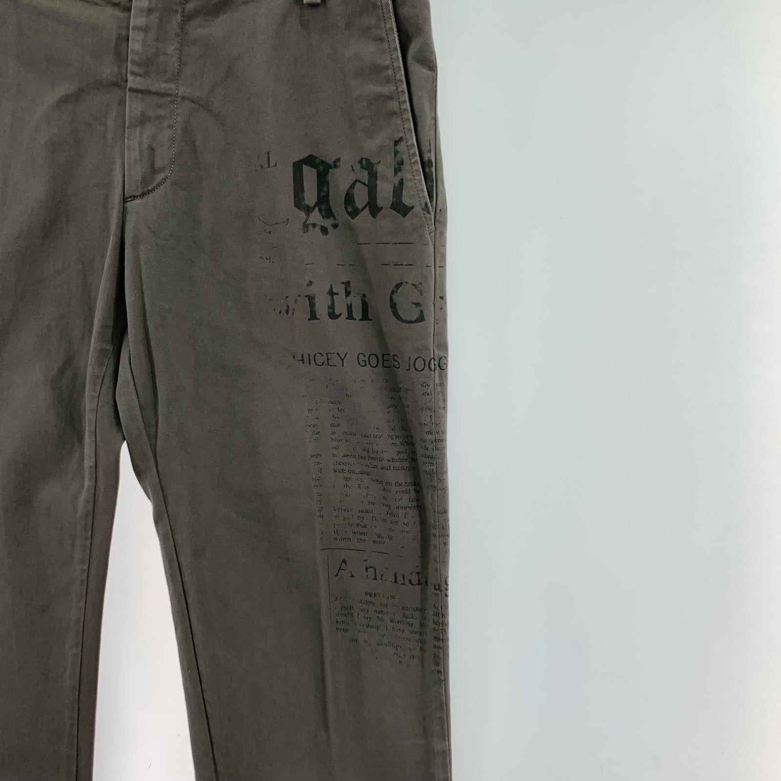 パンツ GALLIANO ニュースペーパーパンツ 30/44 グレー系 30