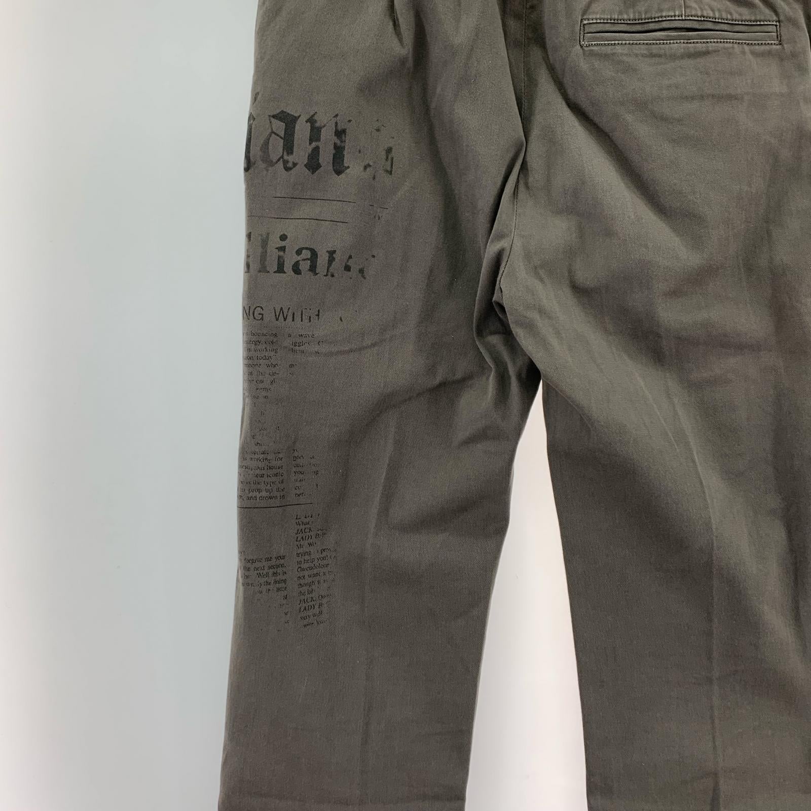 パンツ GALLIANO ニュースペーパーパンツ 30/44 グレー系 30