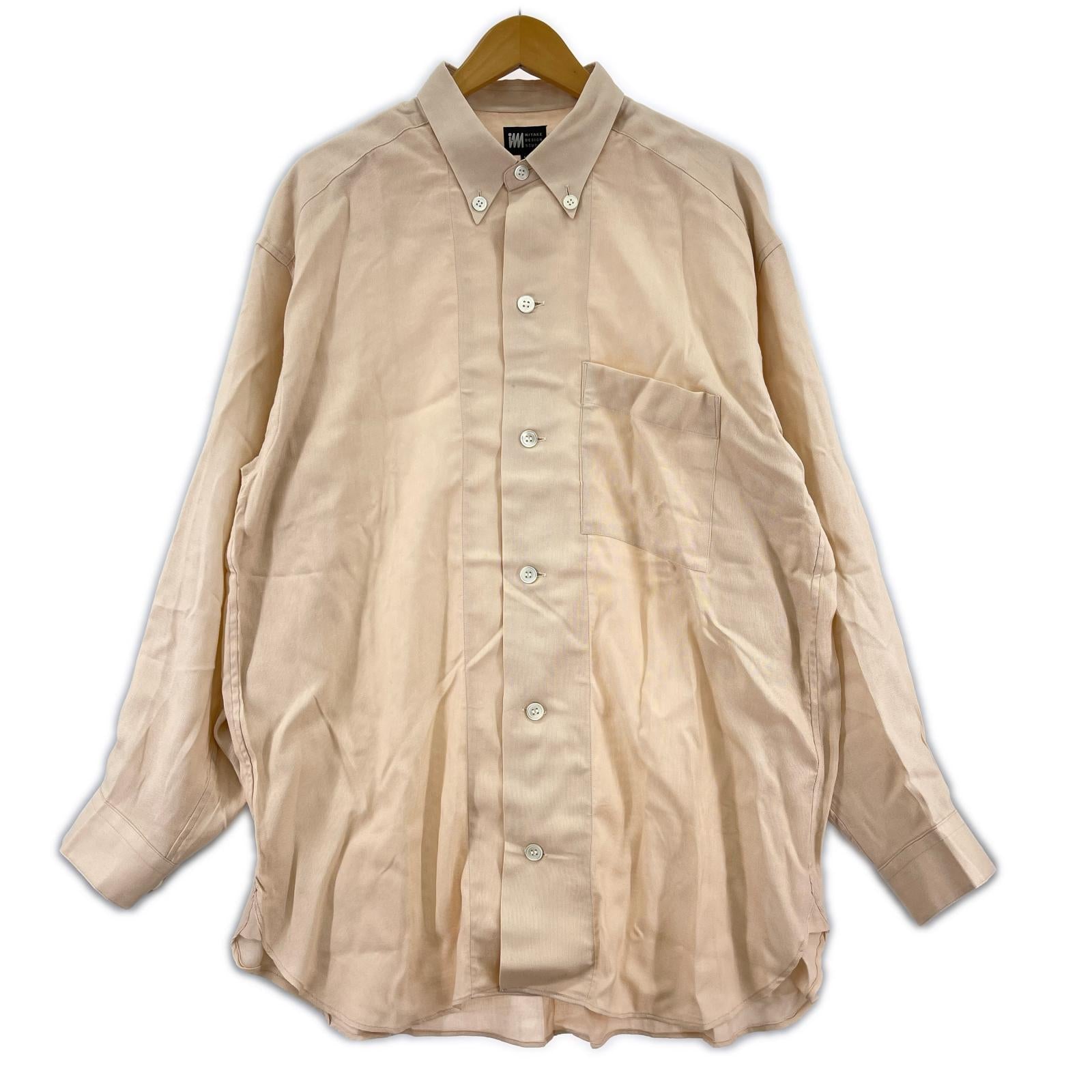 長袖シャツ ISSEY MIYAKE IM レーヨン デザインシャツ ピンク M ピンク