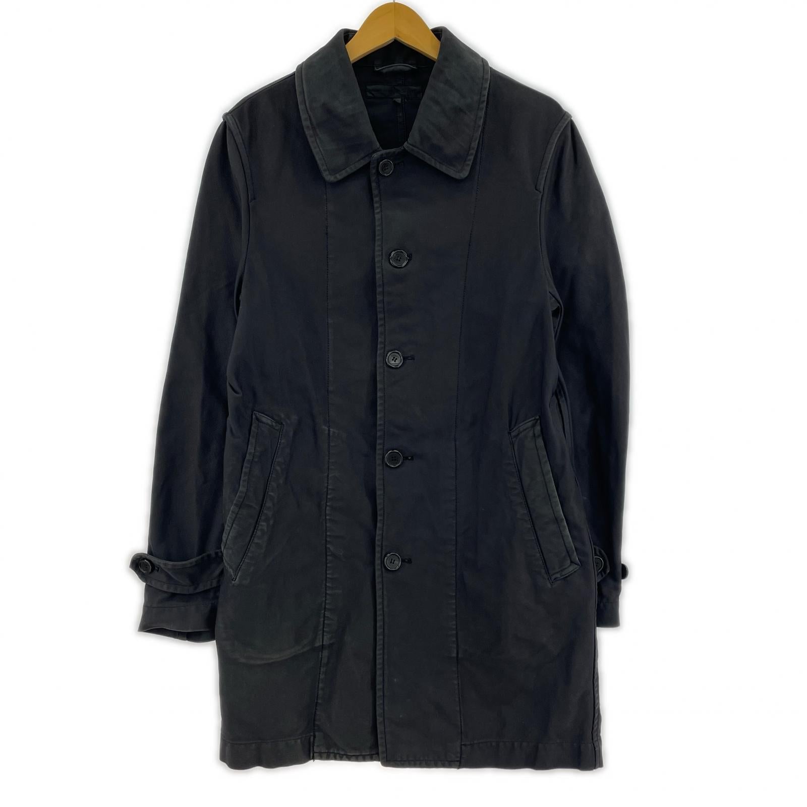 ジャケット COMME des GARCONS SHIRT 製品染ステンカラーコート XS ブラック ブラック