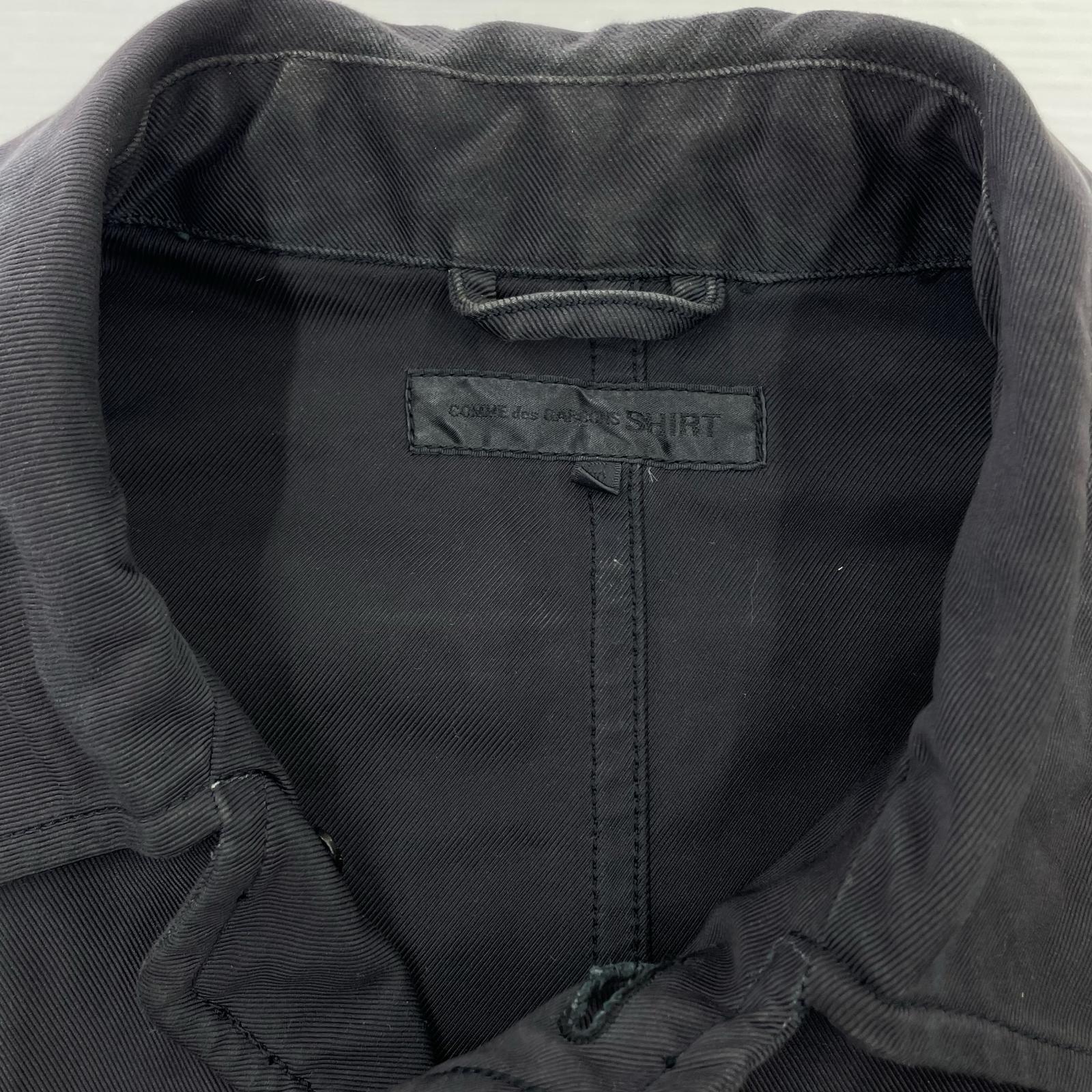 ジャケット COMME des GARCONS SHIRT 製品染ステンカラーコート XS ブラック ブラック