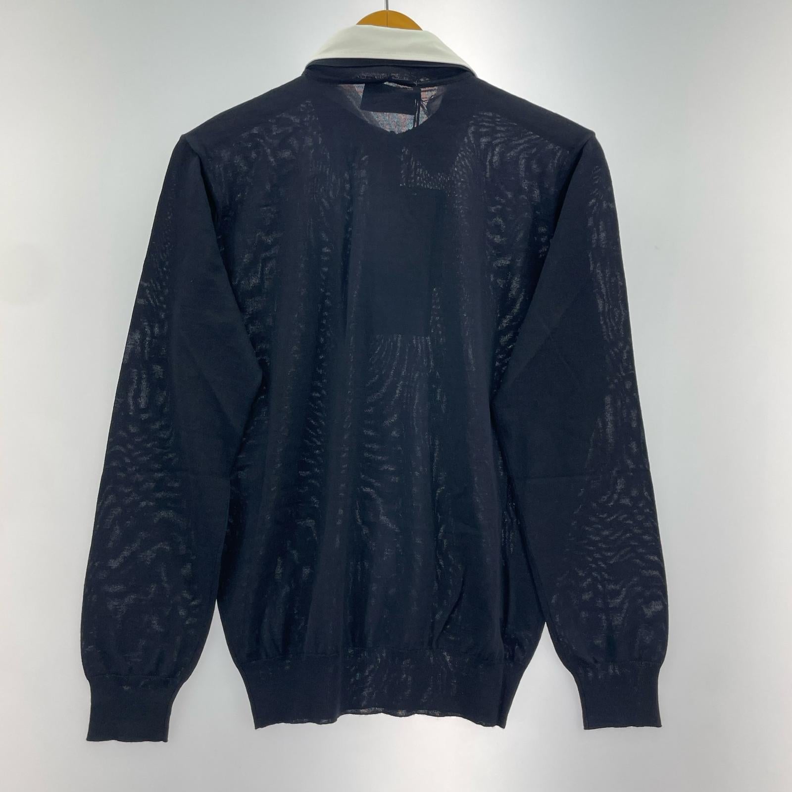 24AW Cleric Knit Polo Shirt 36 NVY