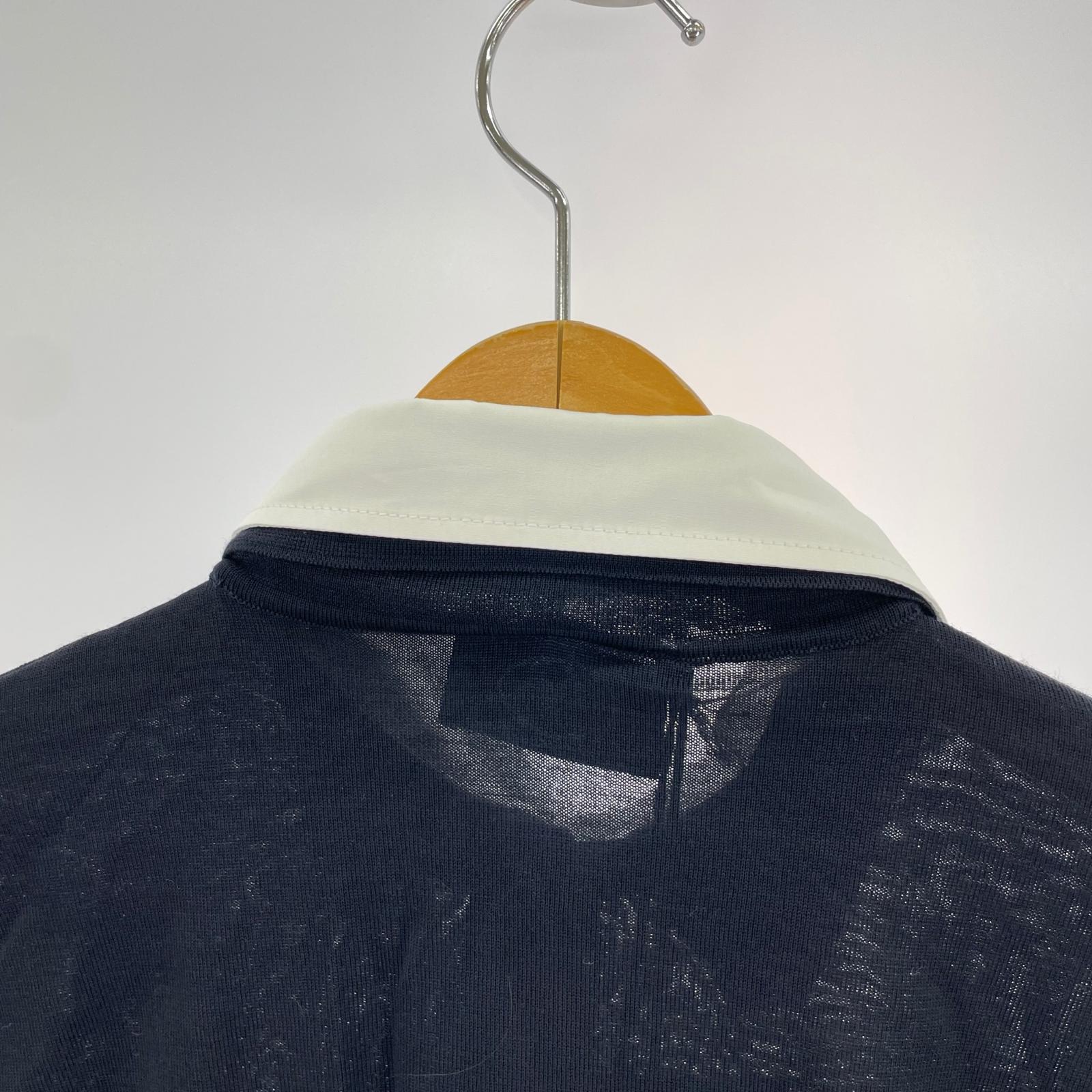 24AW Cleric Knit Polo Shirt 36 NVY