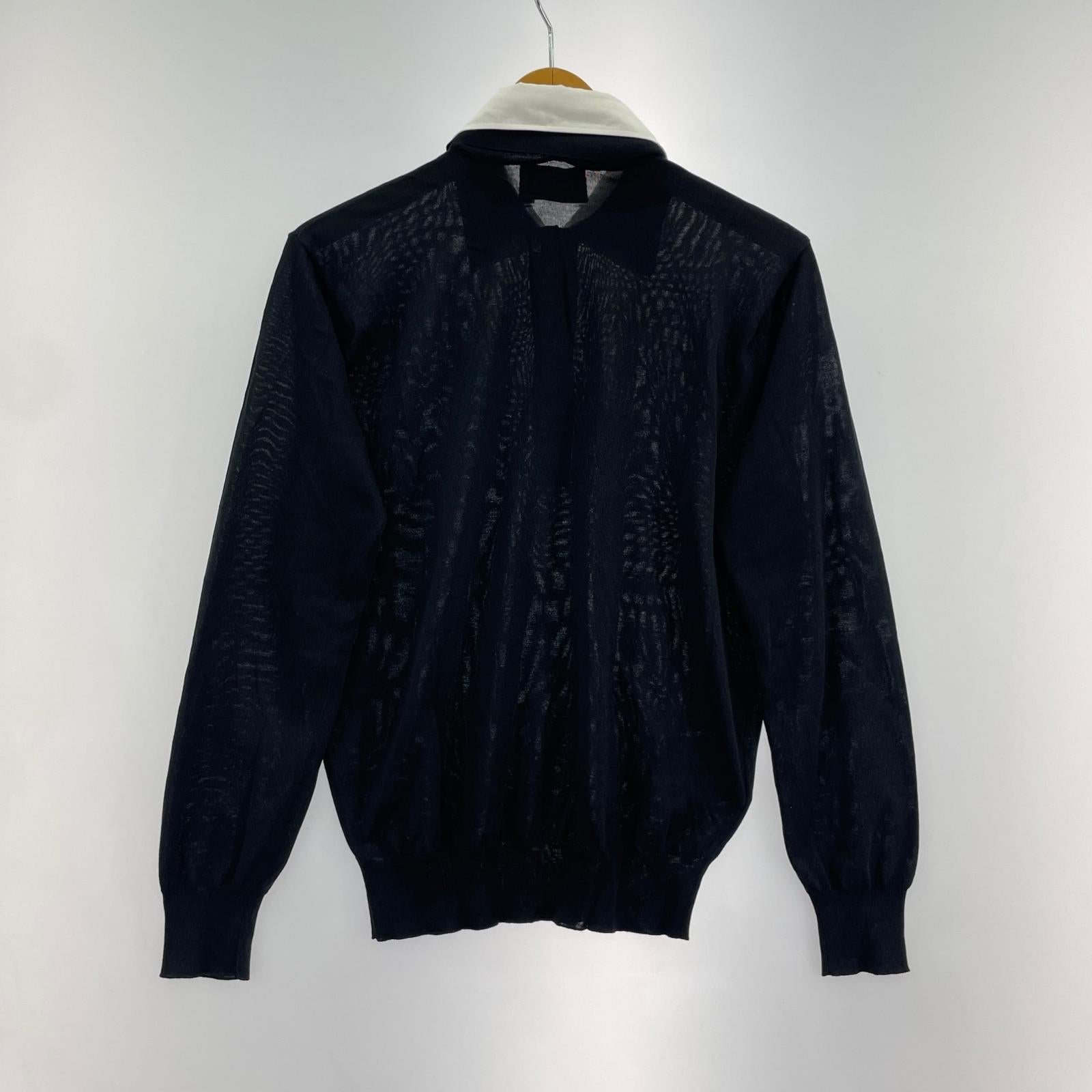 24AW Cleric Knit Polo Shirt 36 BLK DNA02S S000 14HB