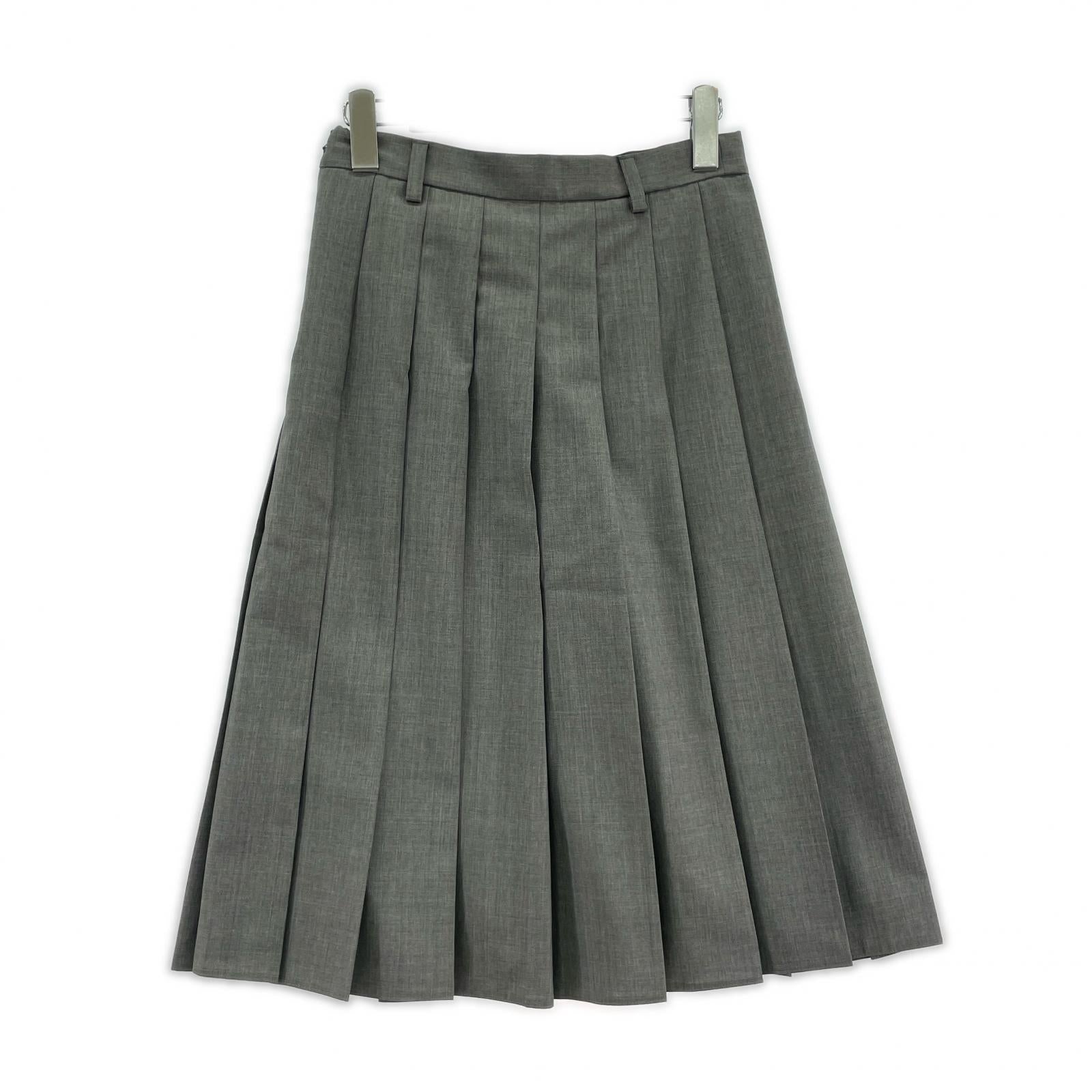24AW Wool Pleats Skirt 36 GRY