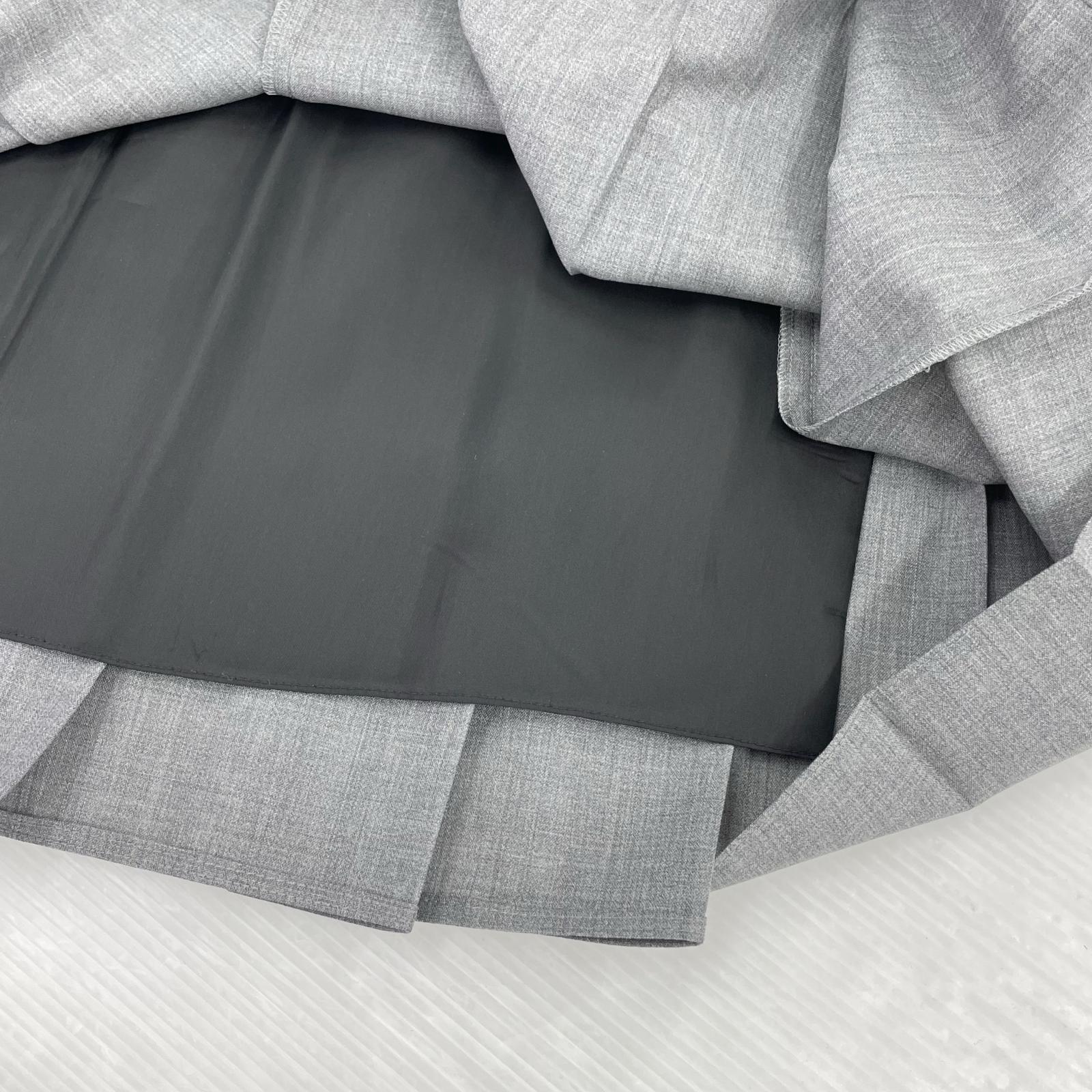 24AW Wool Pleats Skirt 36 GRY