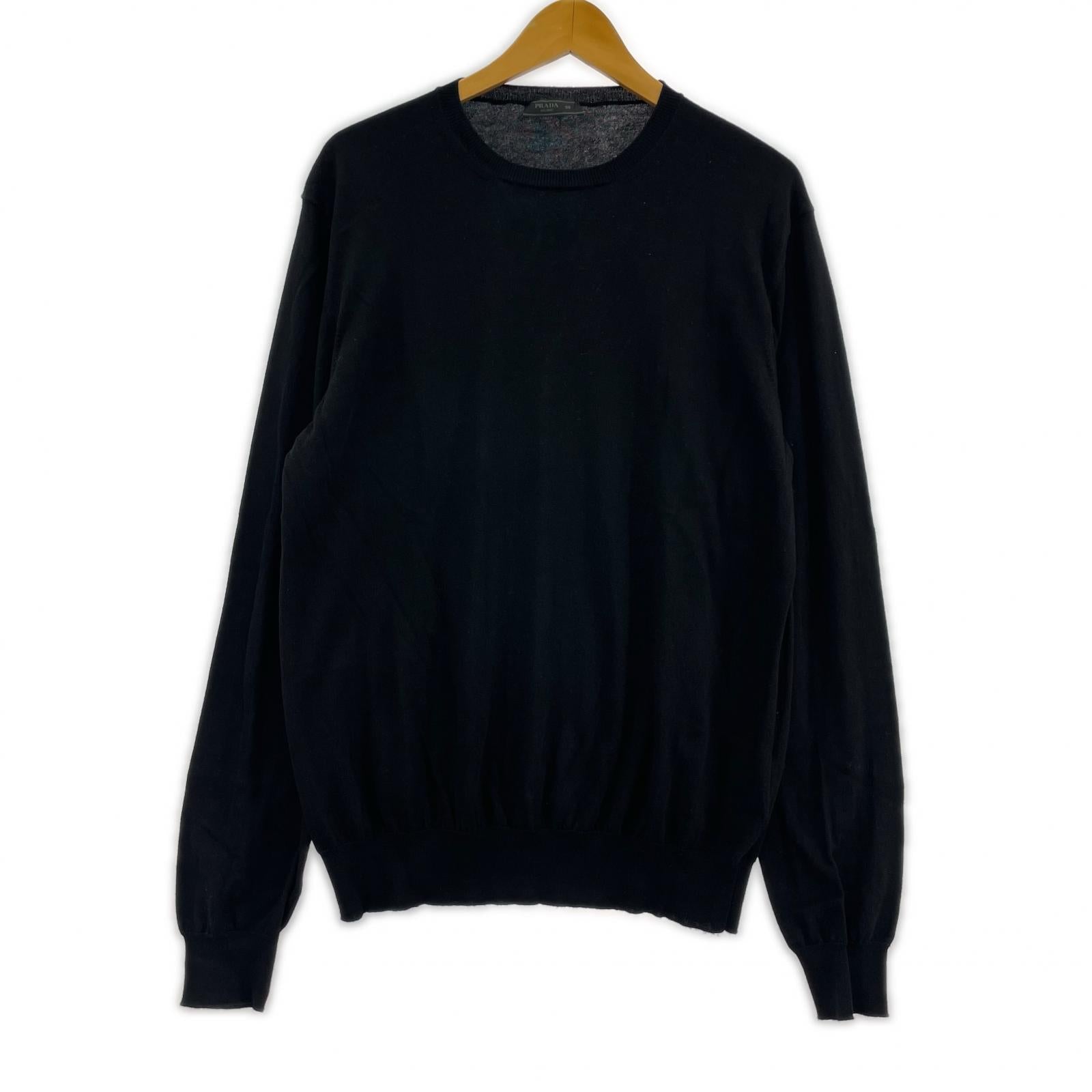 22AW Wool Crew Neck Knit 50 BLK