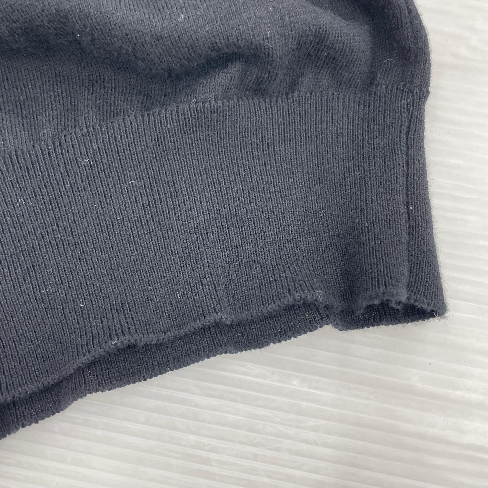 22AW Wool Crew Neck Knit 50 BLK
