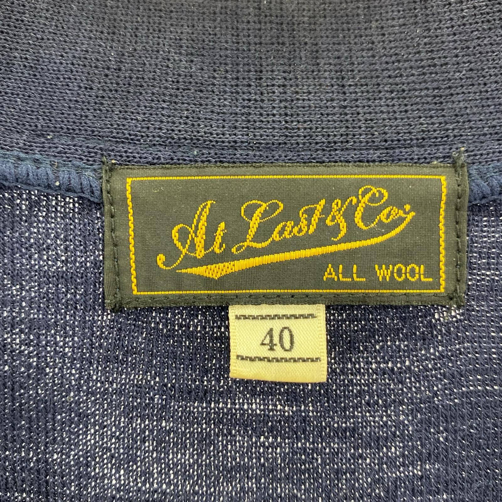 カーディガン At Last&Co.フルジップカーディガン　ネイビー 40 ネイビー