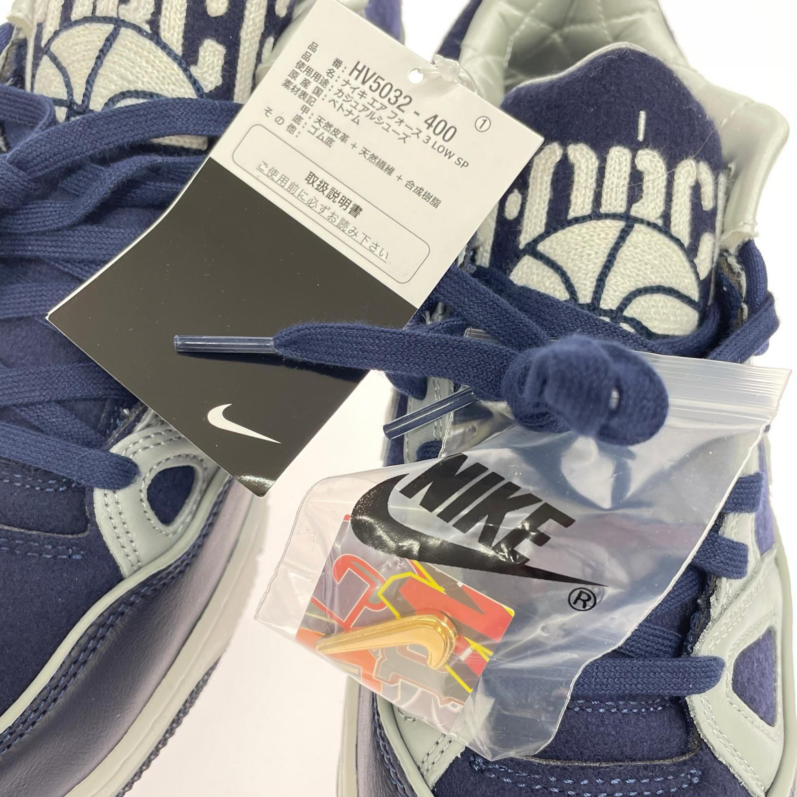 スニーカー NIKE 26SS NIGO×Nike Air Force 3 Low SP 28.0 ネイビー 28cm (US10 UK9 1/2 EU46)