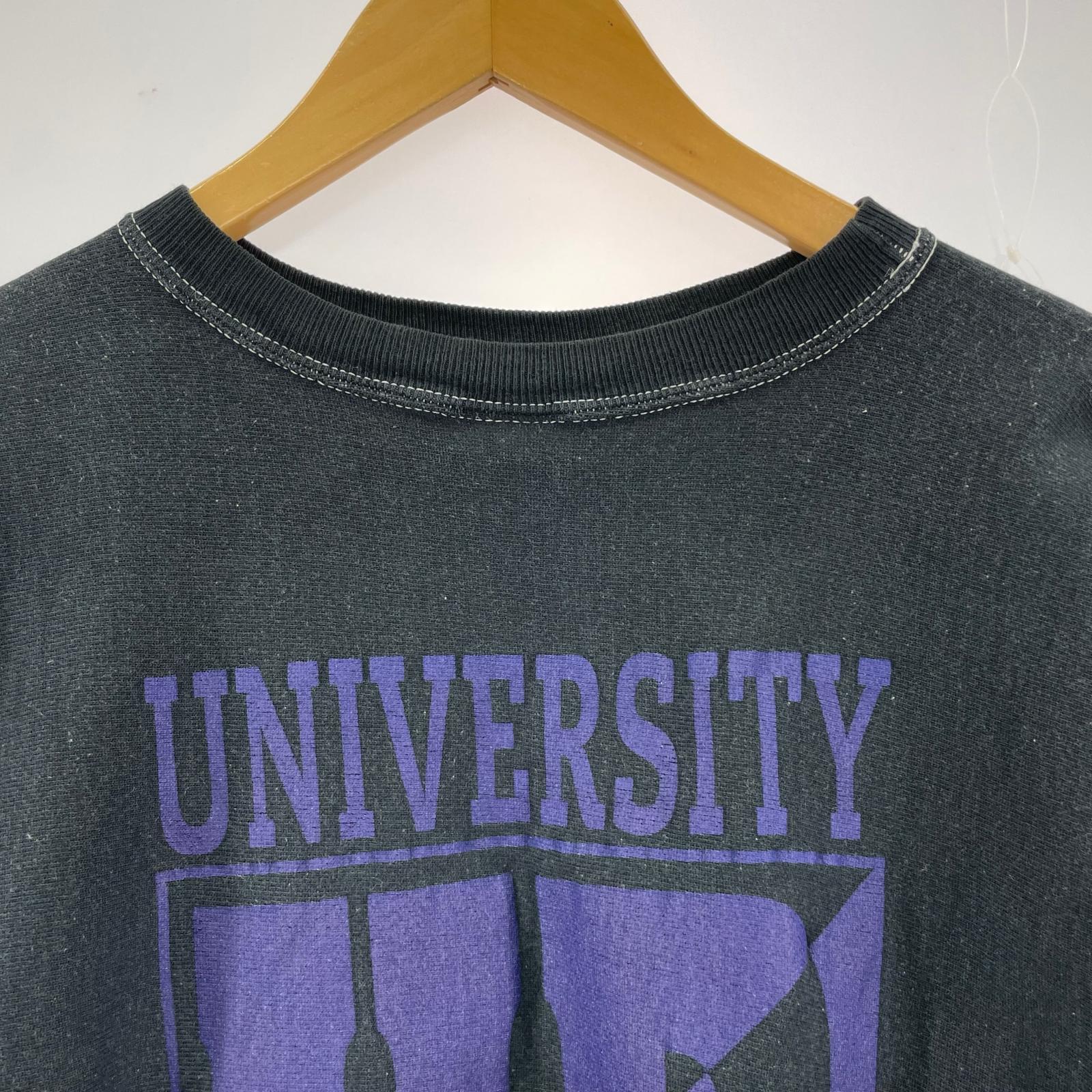 スウェット Champion リバースウィーブ カレッジロゴ 後染め (L) L ブラック