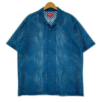 半袖シャツ 20aw lace shirts L L ブルー