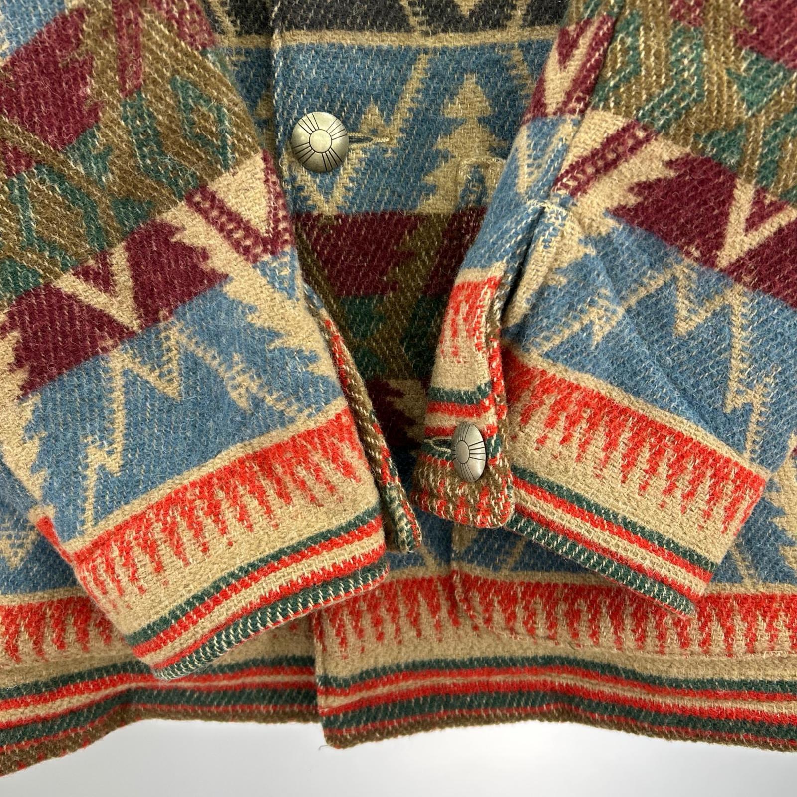 ジャケット 80s POLO RALPH LAURE ﾈｲﾃｨﾌﾞ柄 ｳｰﾙｼﾞｬｹｯﾄ M