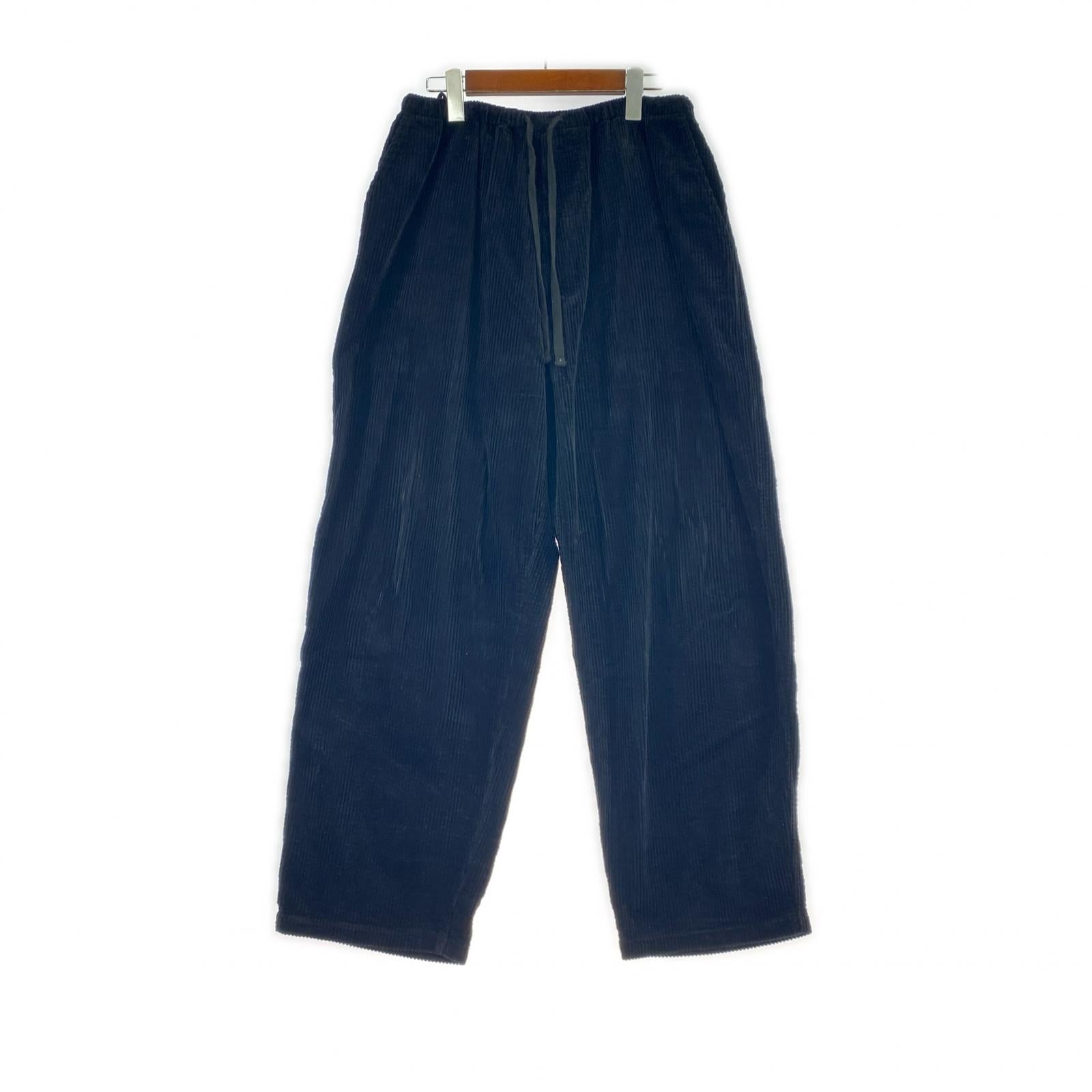 パンツ COMOLI 24AW コーデュロイドローストリングパンツ A03-03018 ブラック 2 ブラック