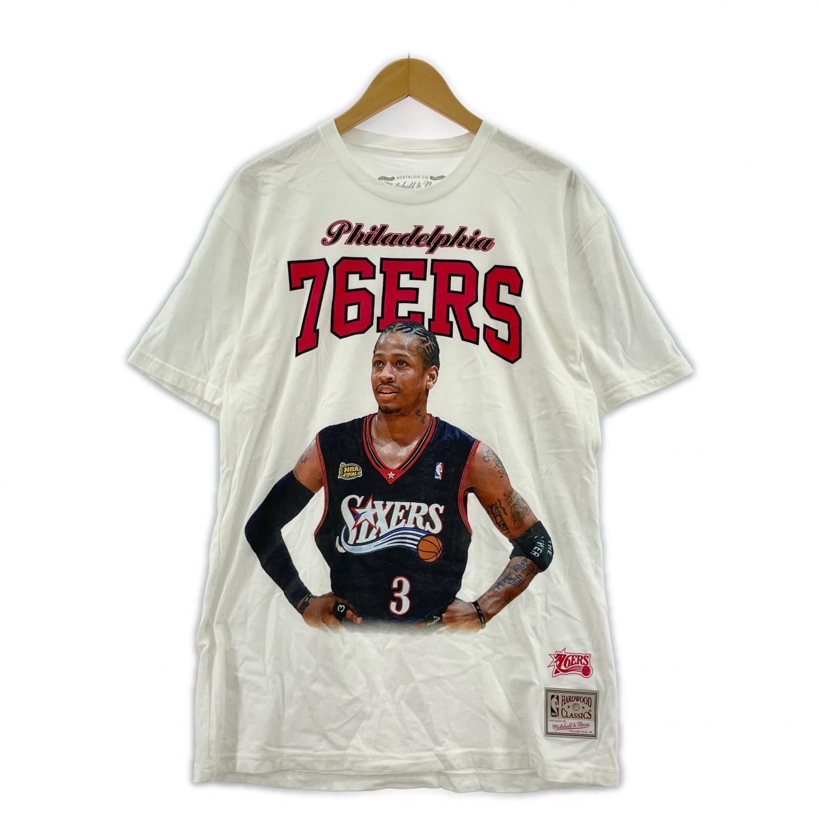 半袖Ｔシャツ mitchell&ness アレン・アンバーソン S/S TEE 白 (L) L ホワイト