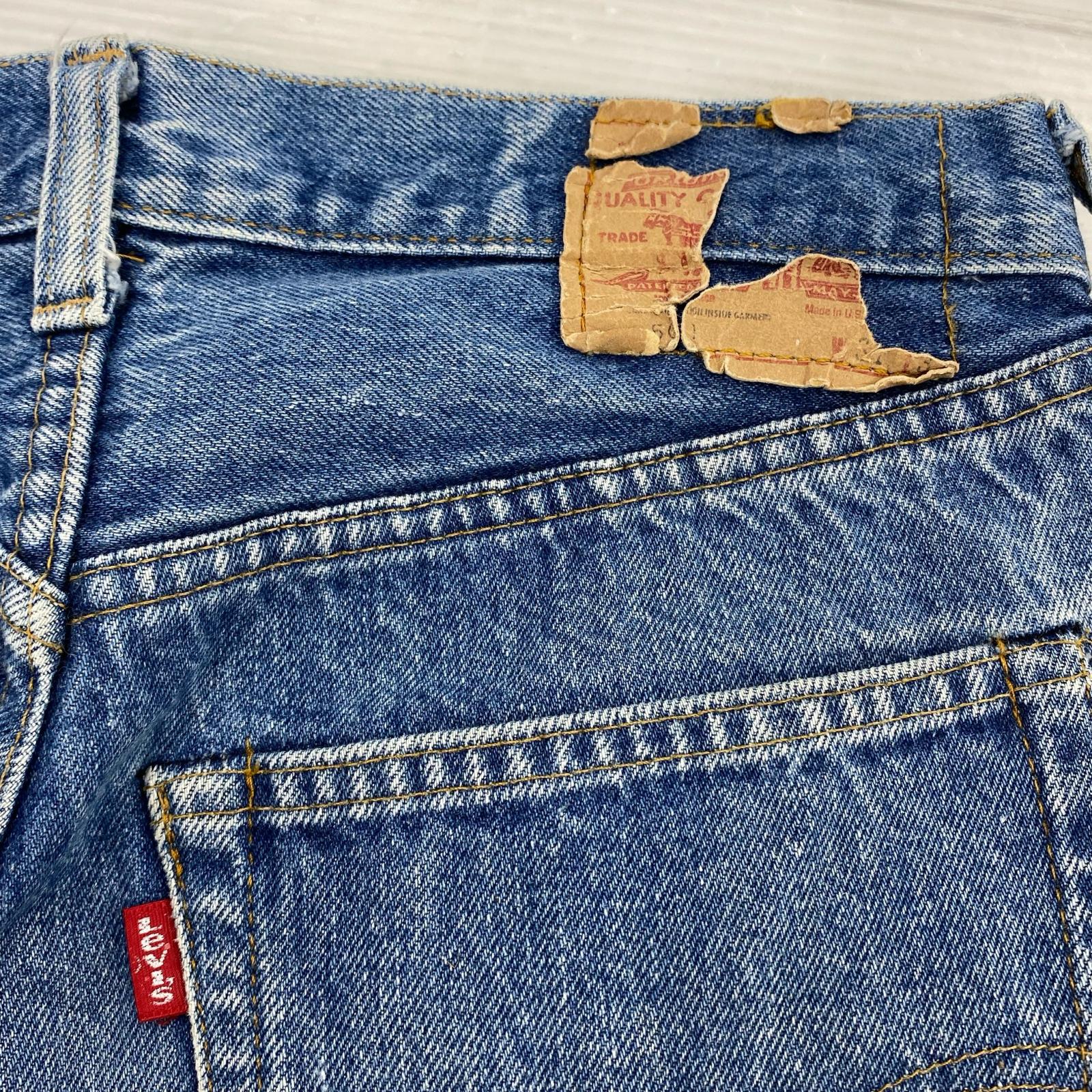 デニムパンツ 70s 501 66後期 ボタン裏6 実寸W29 ブルー