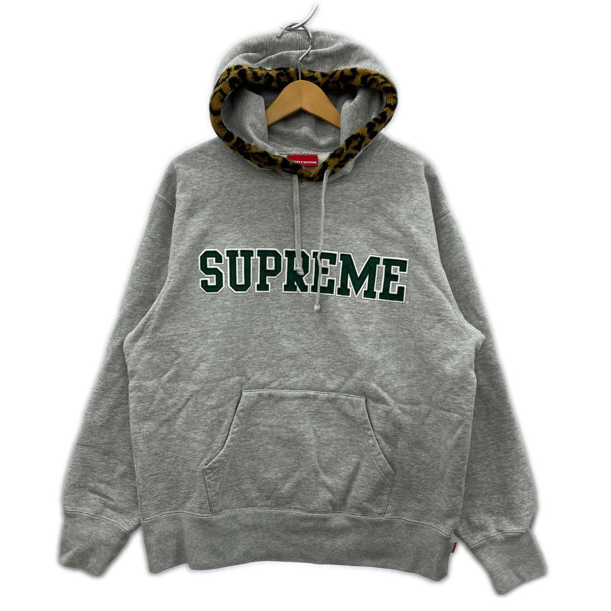 パーカー 21AW Leopard trim hooded sweatshirt (S) S グレー