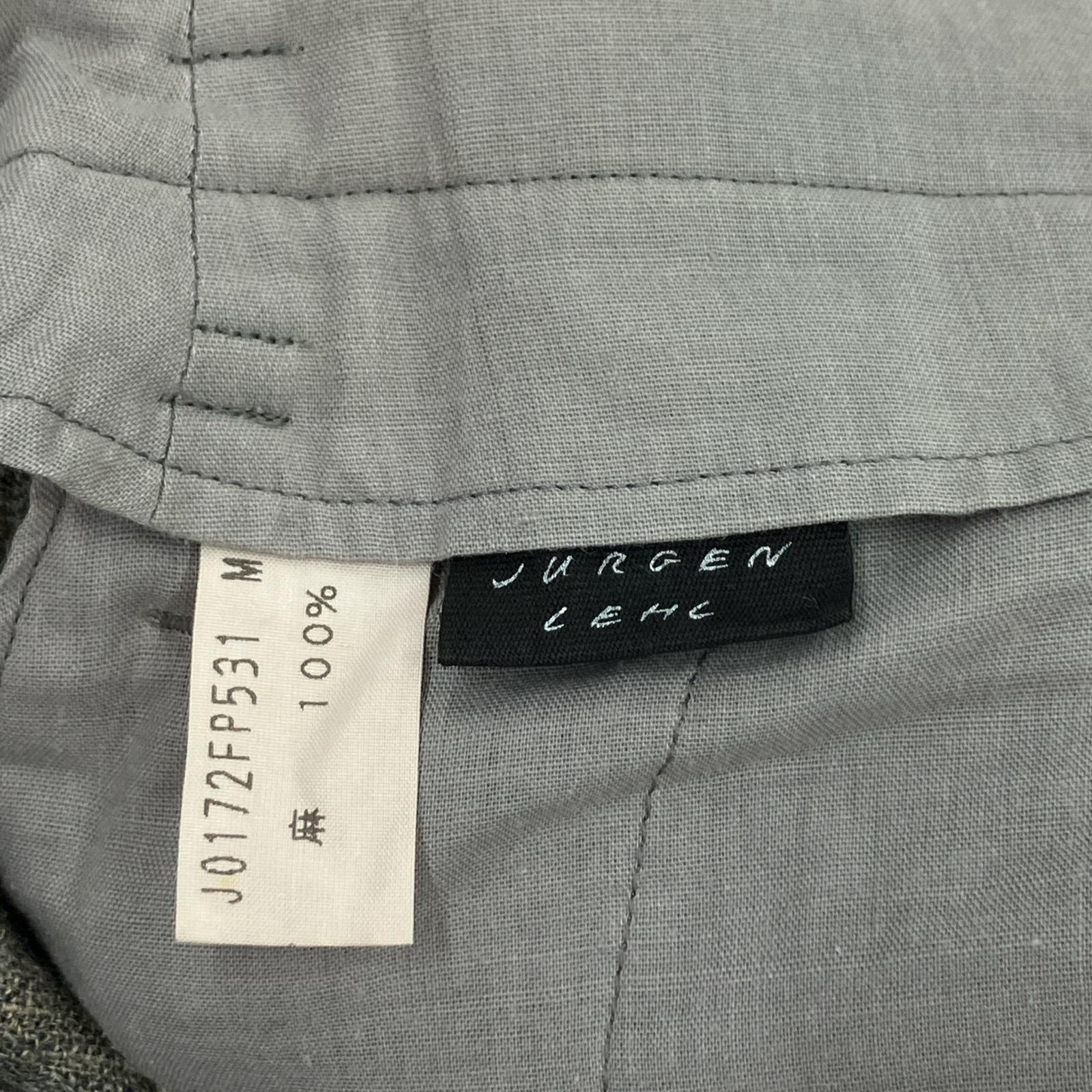 パンツ 麻 ジャガード タックパンツ M M ブラウン