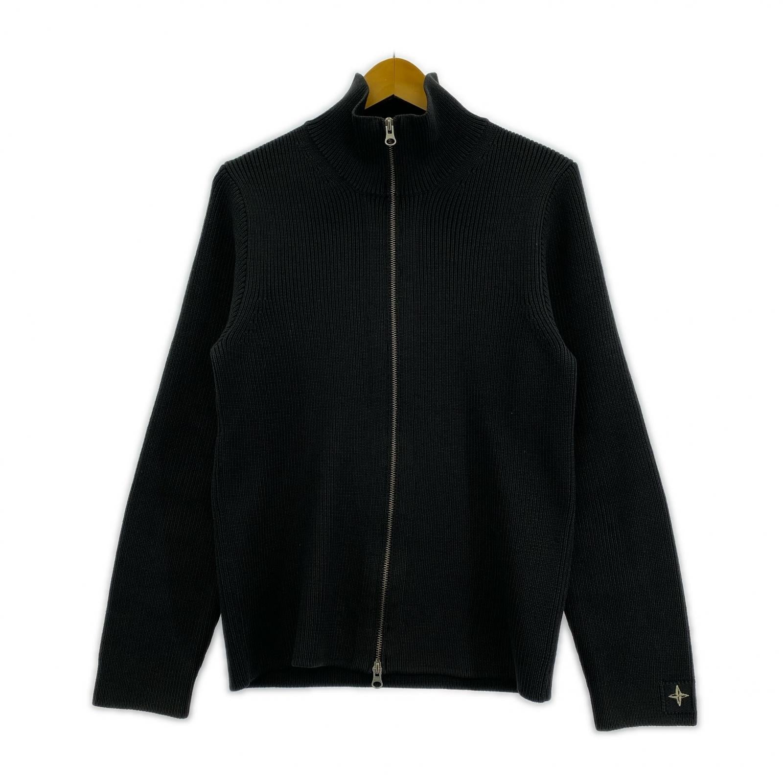 カーディガン 00s Double-zip Drivers Knit M M グレー