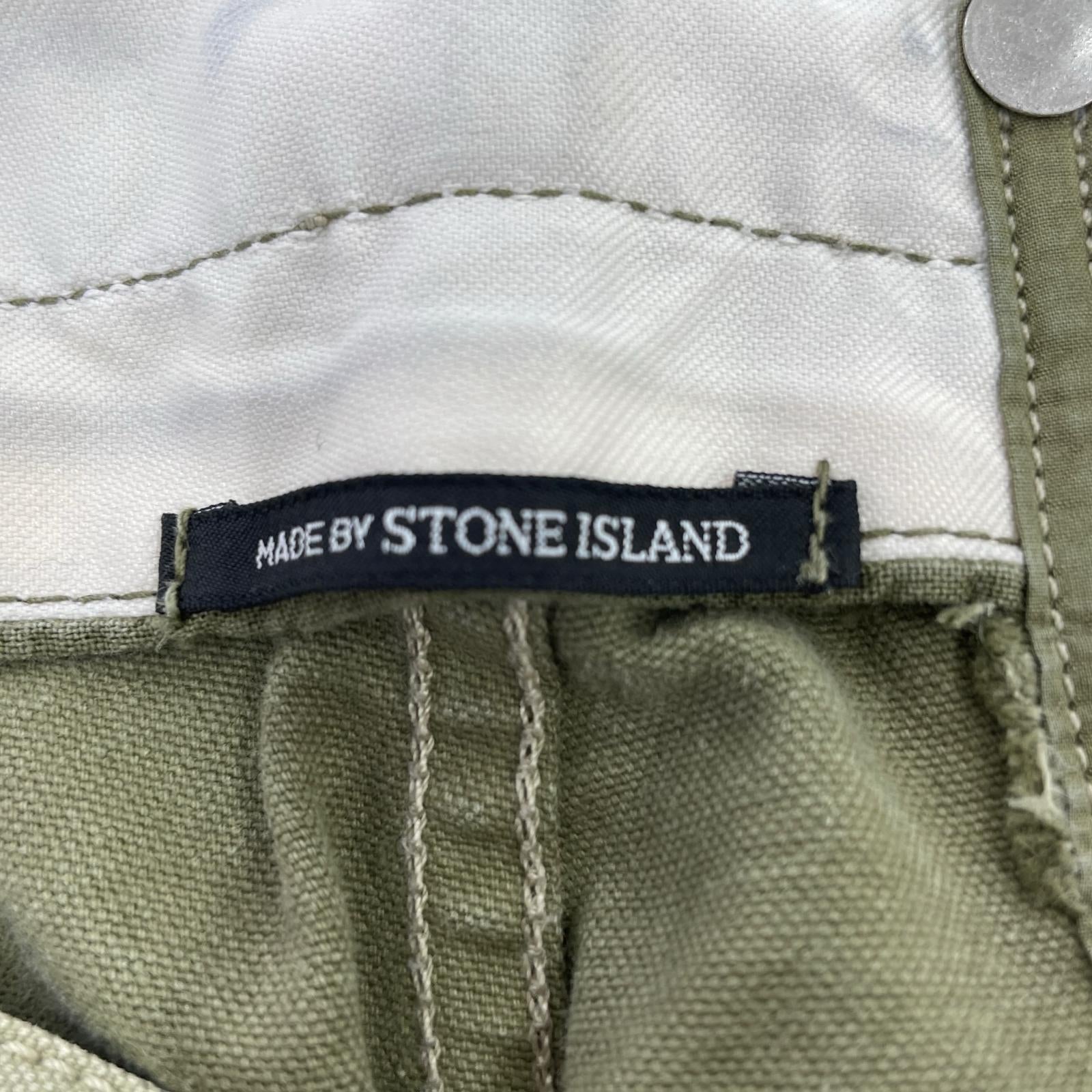 パンツ STONE ISLAND 06SS メタルボタンデザイントラウザー 30 オリーブ 30