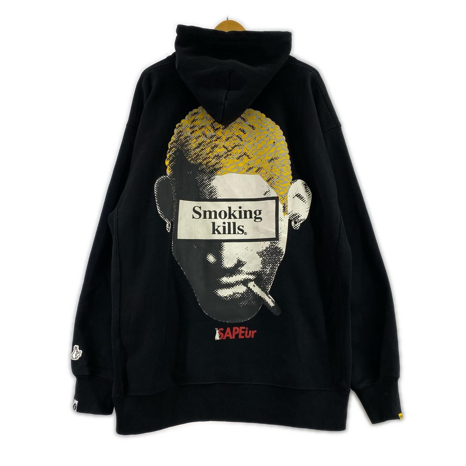 パーカー FR2 smoking kills ブラック